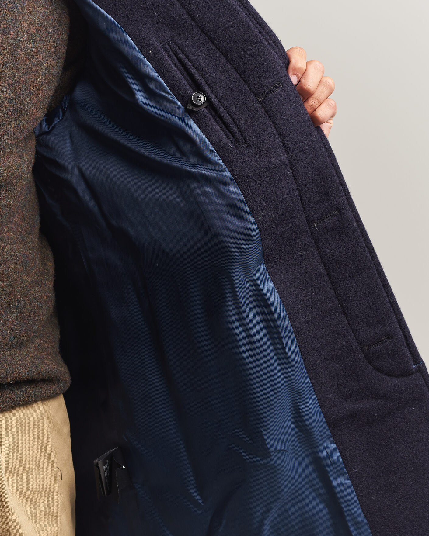 Homme | Manteaux Et Vestes | Gloverall | Hynes Wool Coat Navy