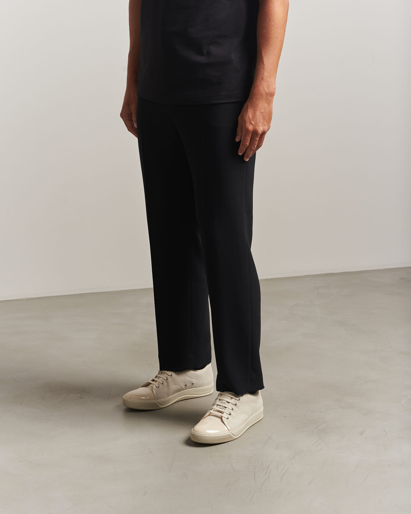 Homme | Baskets | Lanvin | DBB1 Patent Cap Toe Sneaker Light Beige