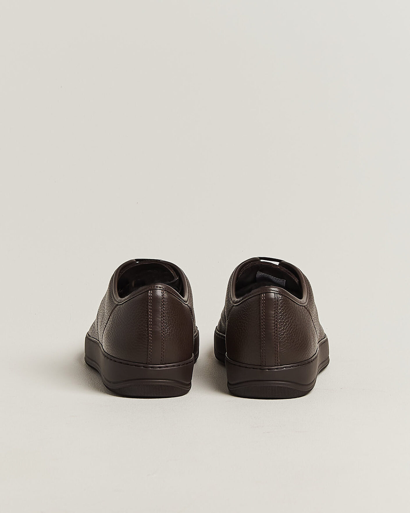 Homme | Baskets | Lanvin | DBB1 Grain Leather Cap Toe Sneaker Brown