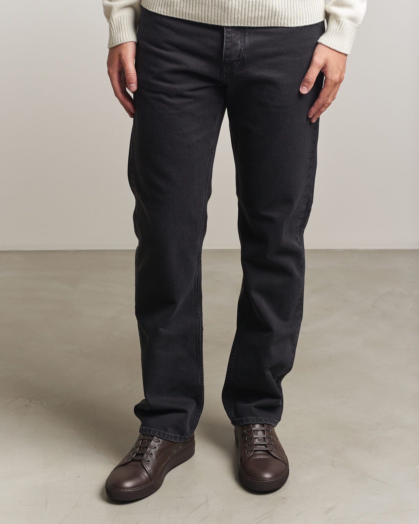 Homme | Baskets | Lanvin | DBB1 Grain Leather Cap Toe Sneaker Brown
