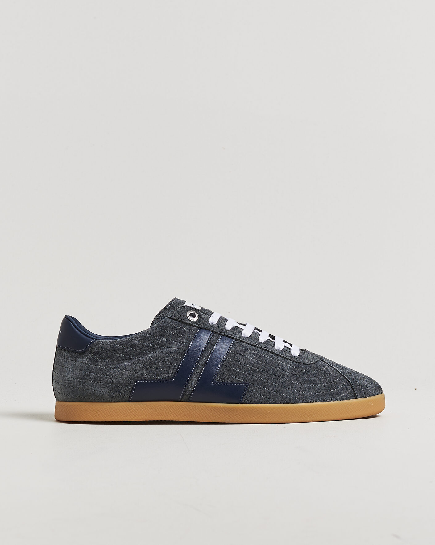 Homme | Baskets | Lanvin | Glen Leather Sneakers Grey/Navy