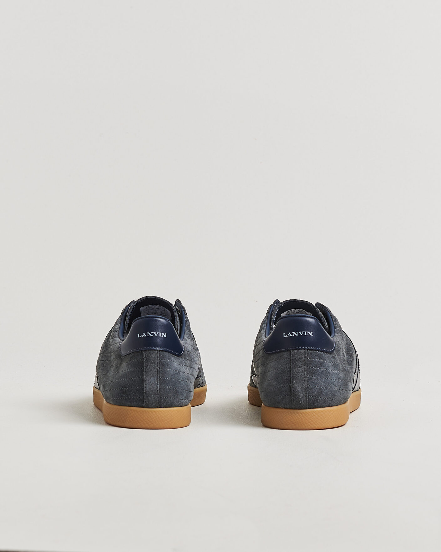 Homme | Baskets | Lanvin | Glen Leather Sneakers Grey/Navy