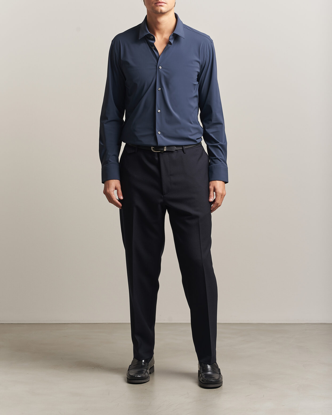 Homme | Chemises | BOSS BLACK | Hank 4-Way Stretch Shirt Dark Blue