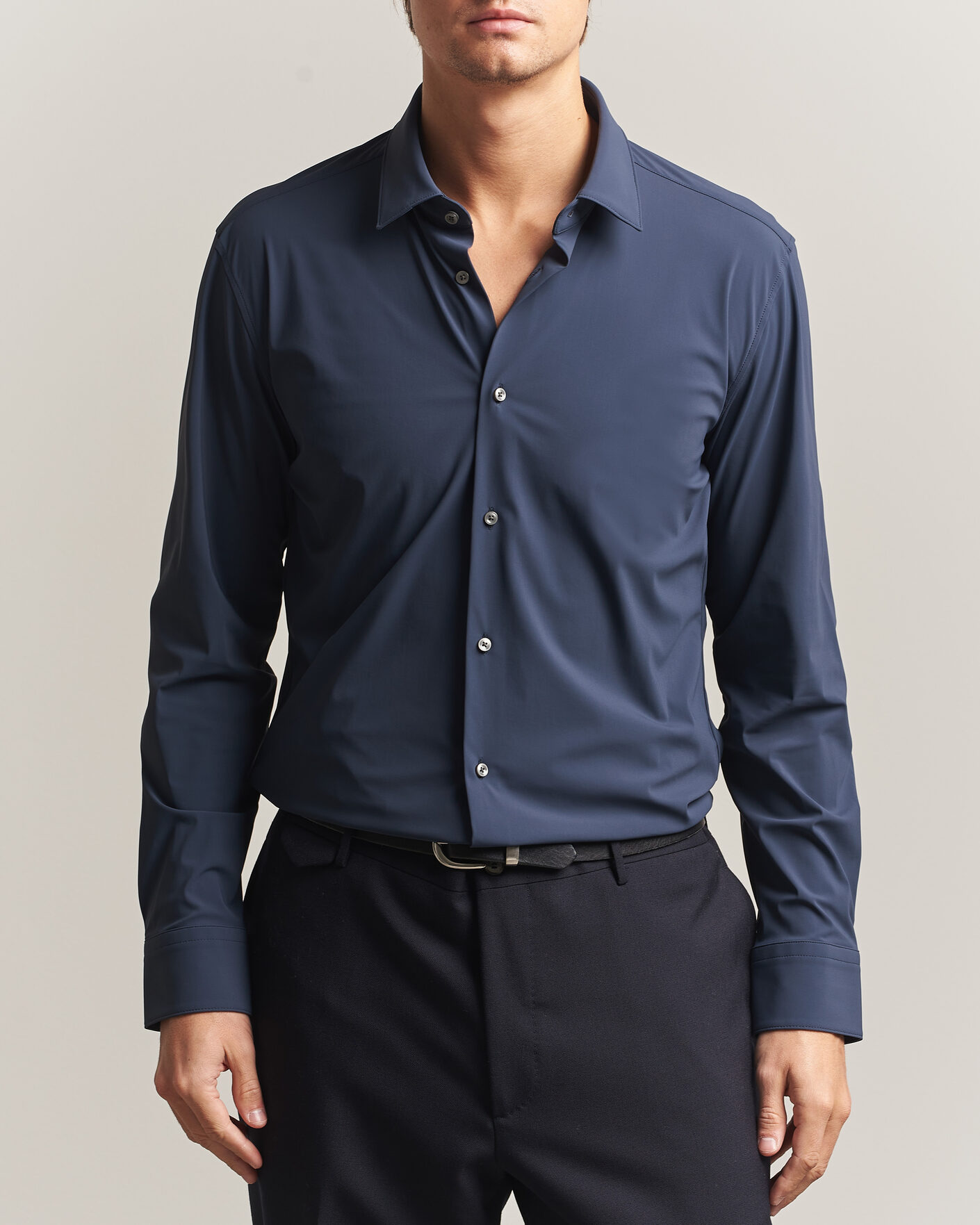 Homme | Chemises | BOSS BLACK | Hank 4-Way Stretch Shirt Dark Blue