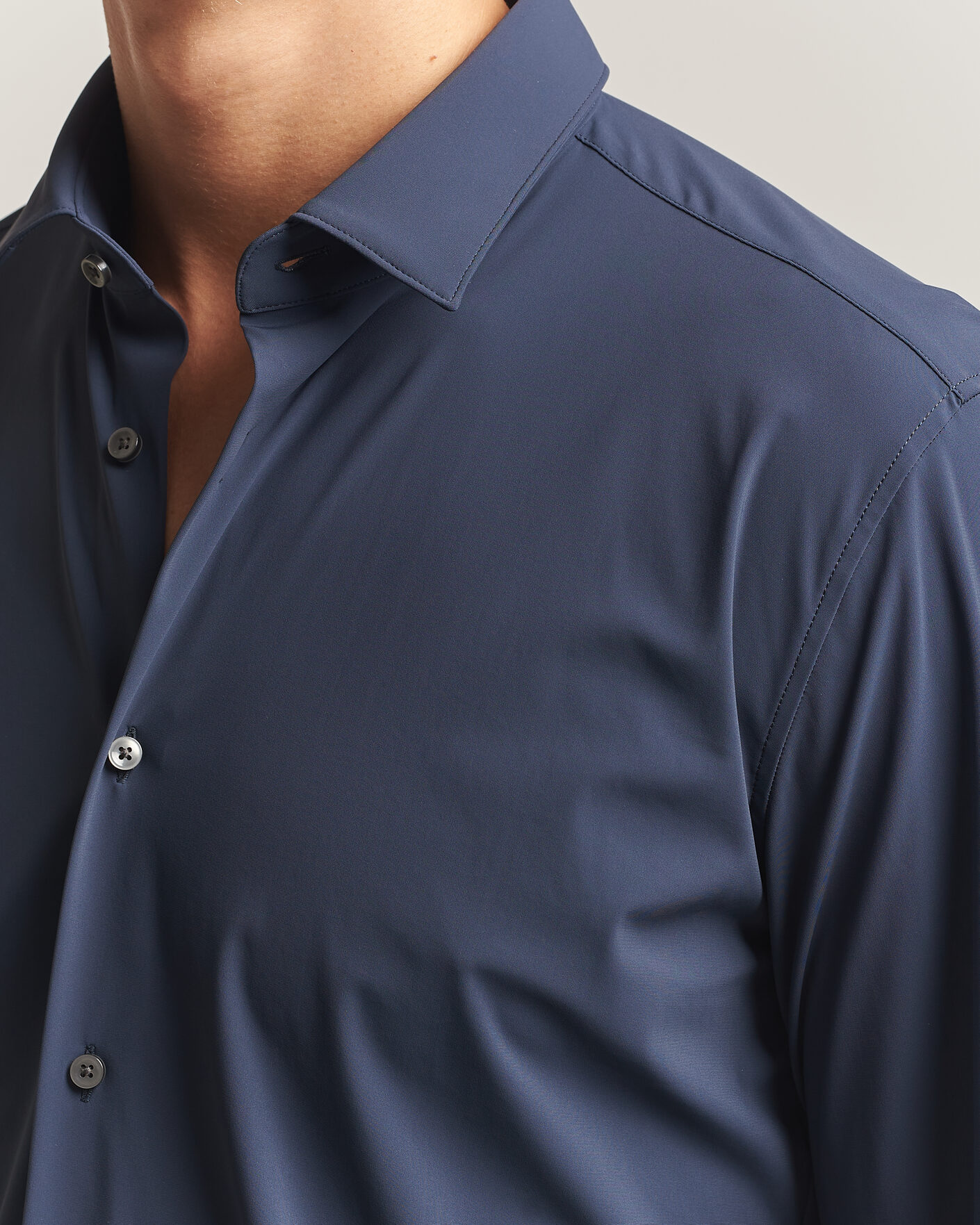 Homme | Chemises | BOSS BLACK | Hank 4-Way Stretch Shirt Dark Blue
