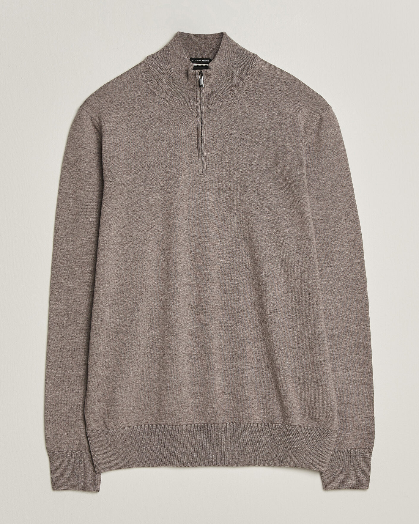 Homme | Pulls Et Tricots | BOSS BLACK | Ebenji Merino Knitted Half Zip Open Brown