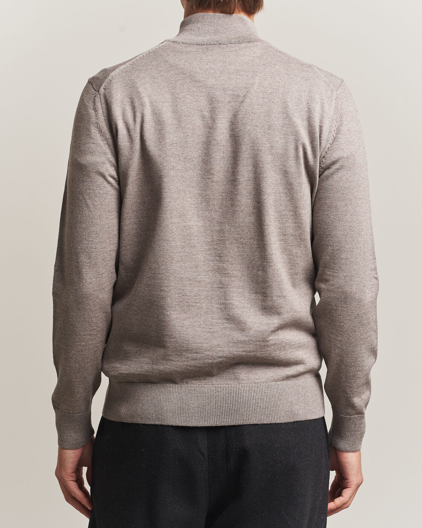 Homme | Pulls Et Tricots | BOSS BLACK | Ebenji Merino Knitted Half Zip Open Brown