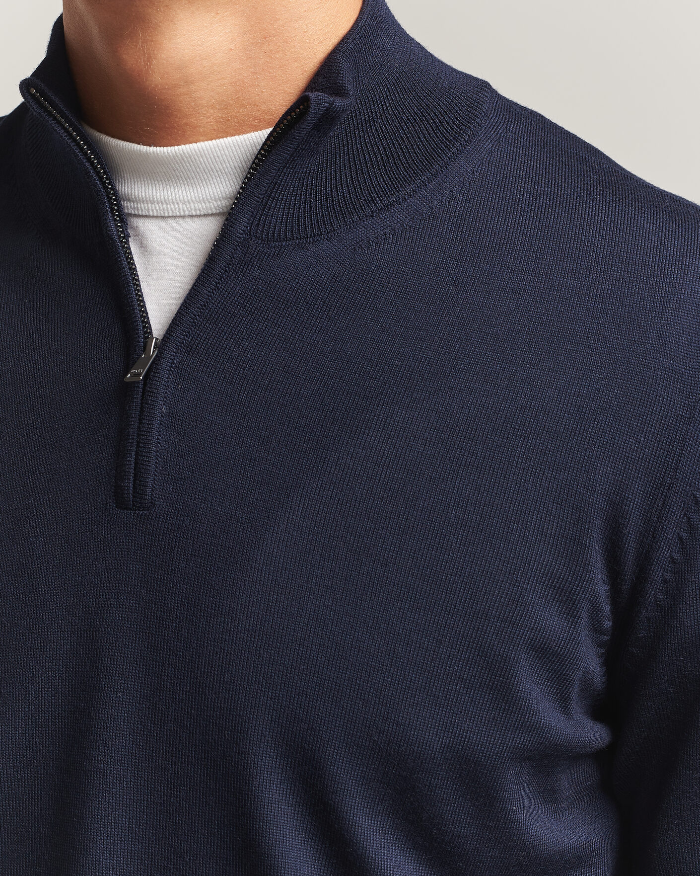 Homme | Pulls Et Tricots | BOSS BLACK | Ebenji Merino Knitted Half Zip Dark Blue
