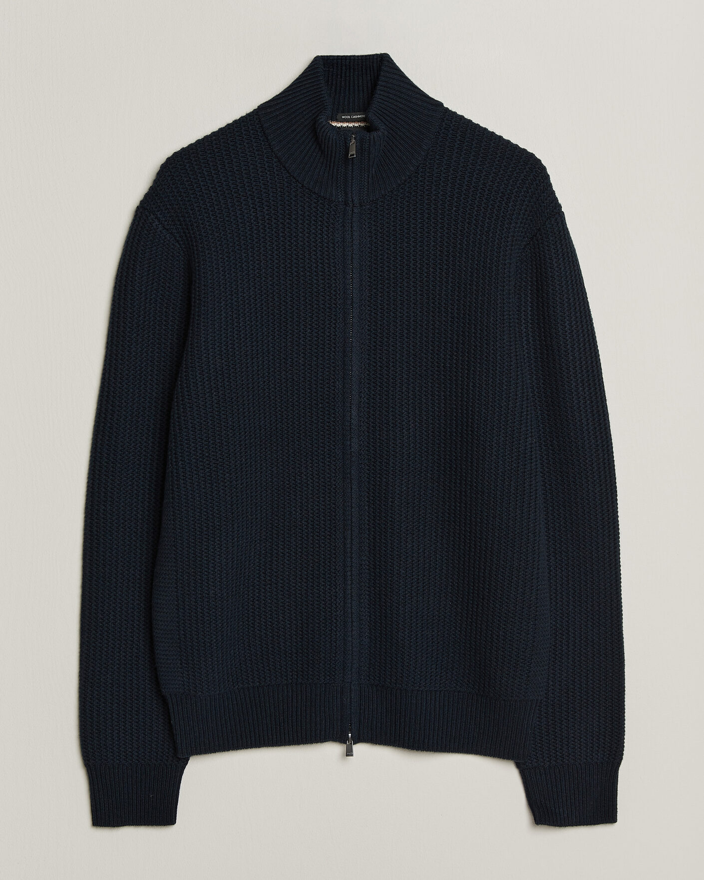 Homme | Pulls Et Tricots | BOSS BLACK | Fiocco Wool/Cashmere Full Zip Dark Blue