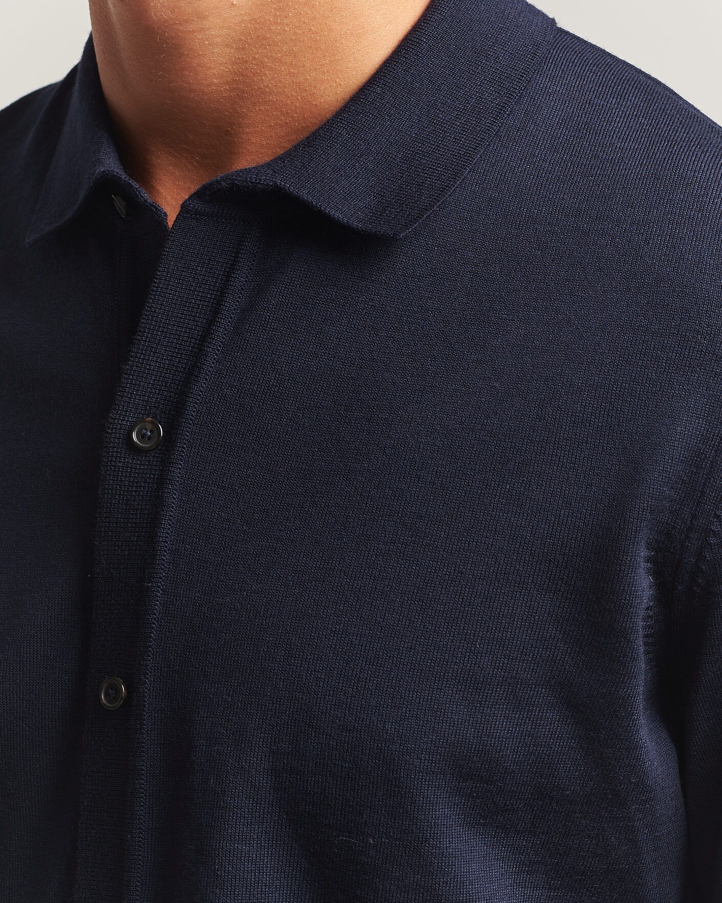Homme | Pulls Et Tricots | BOSS BLACK | Helbert Merino Knitted Cardigan Dark Blue