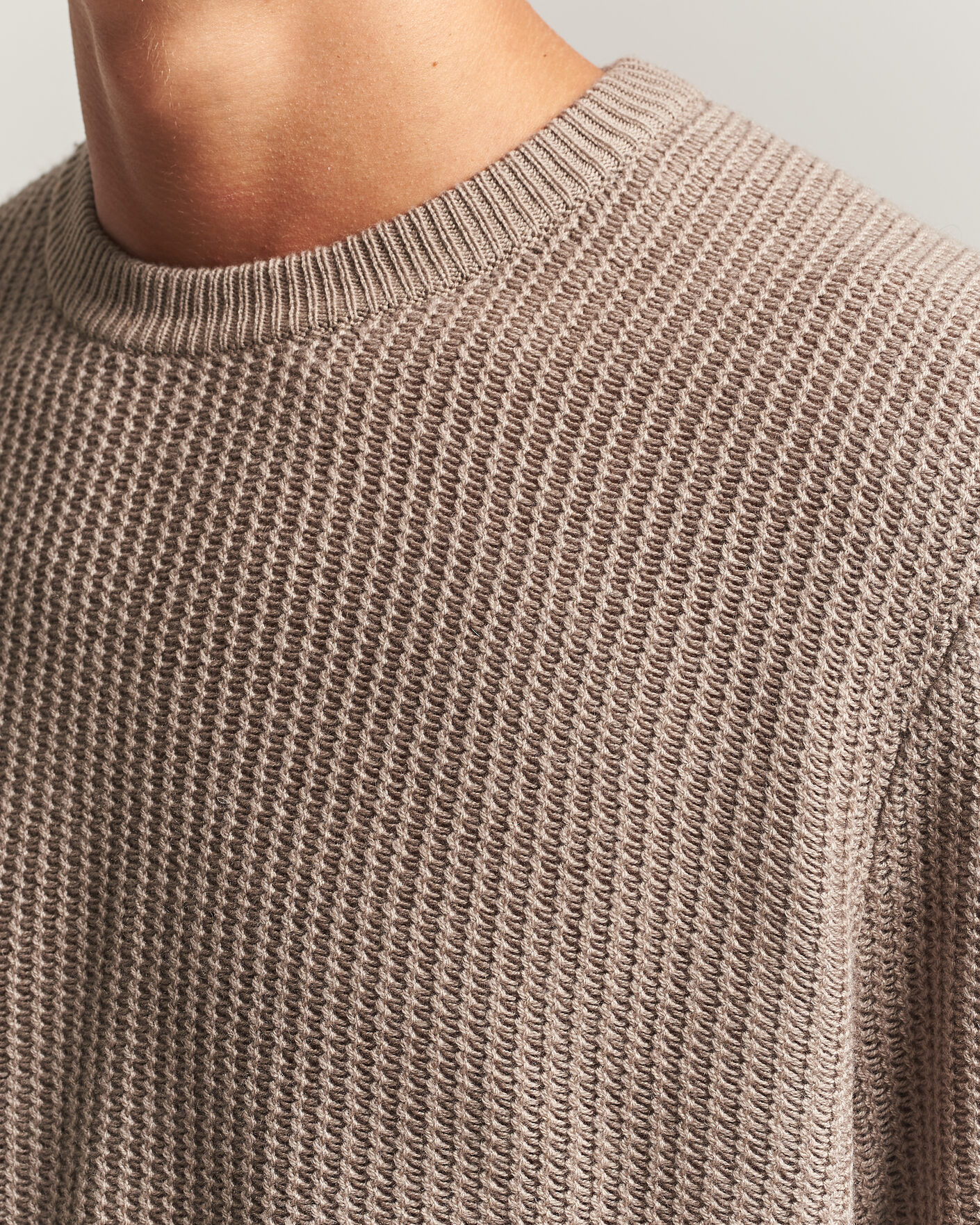 Homme | Pulls Et Tricots | BOSS BLACK | Fiocchetto Wool/Cashmere Crew Neck Open Brown
