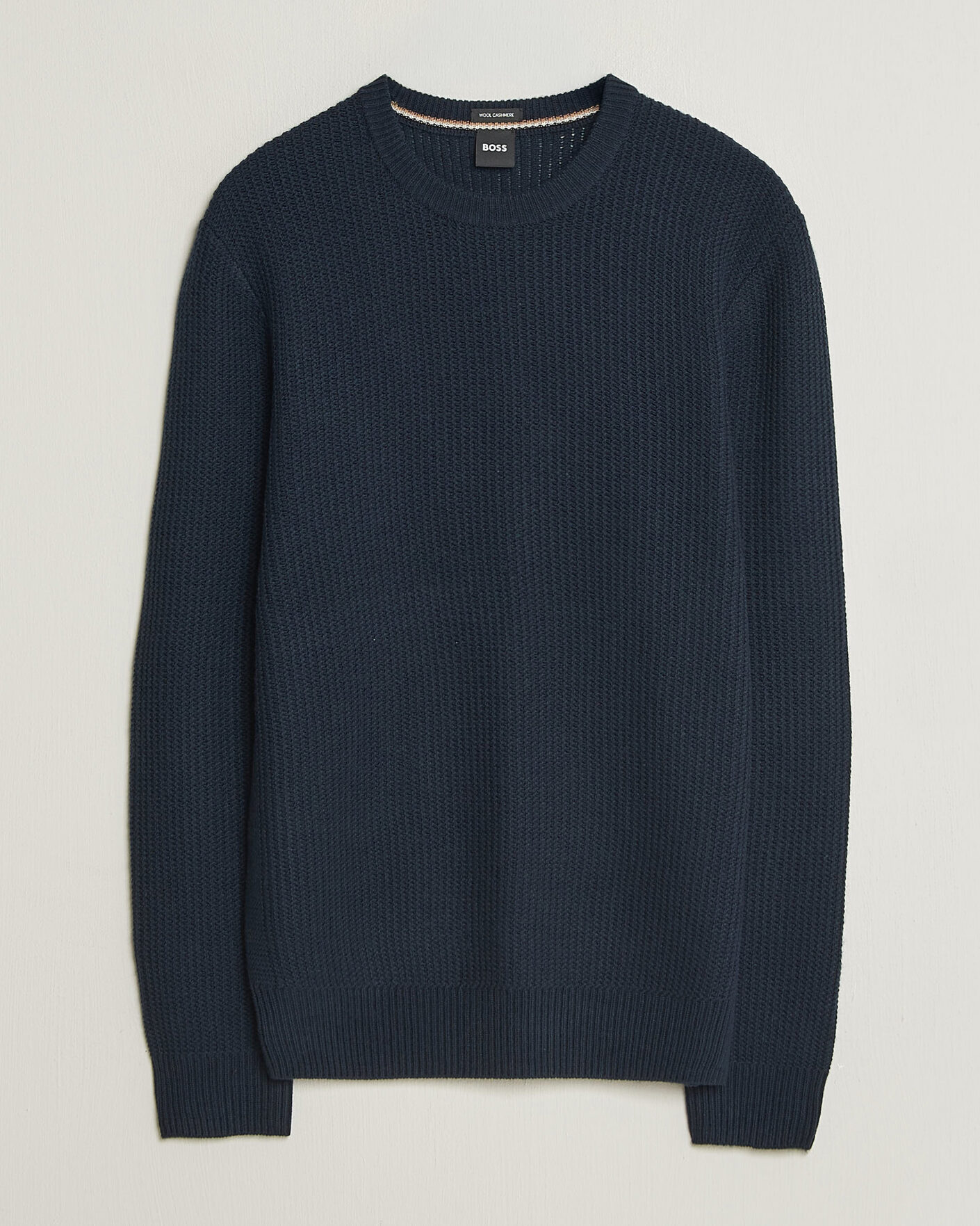 Homme | Pulls Et Tricots | BOSS BLACK | Fiocchetto Wool/Cashmere Crew Neck Dark Blue