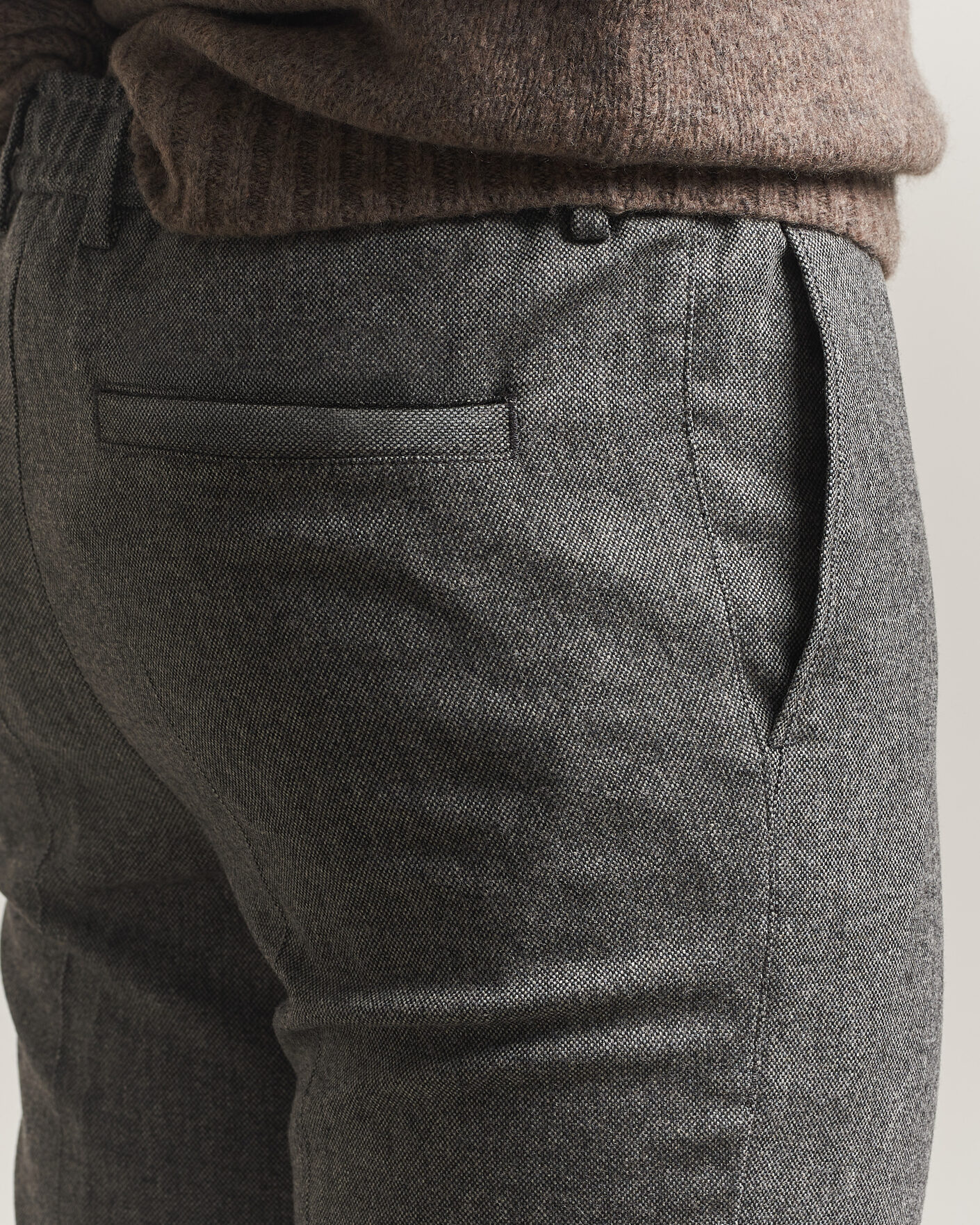 Homme | Pantalons | BOSS BLACK | Kane Brushed Drawstring Trousers Medium Grey