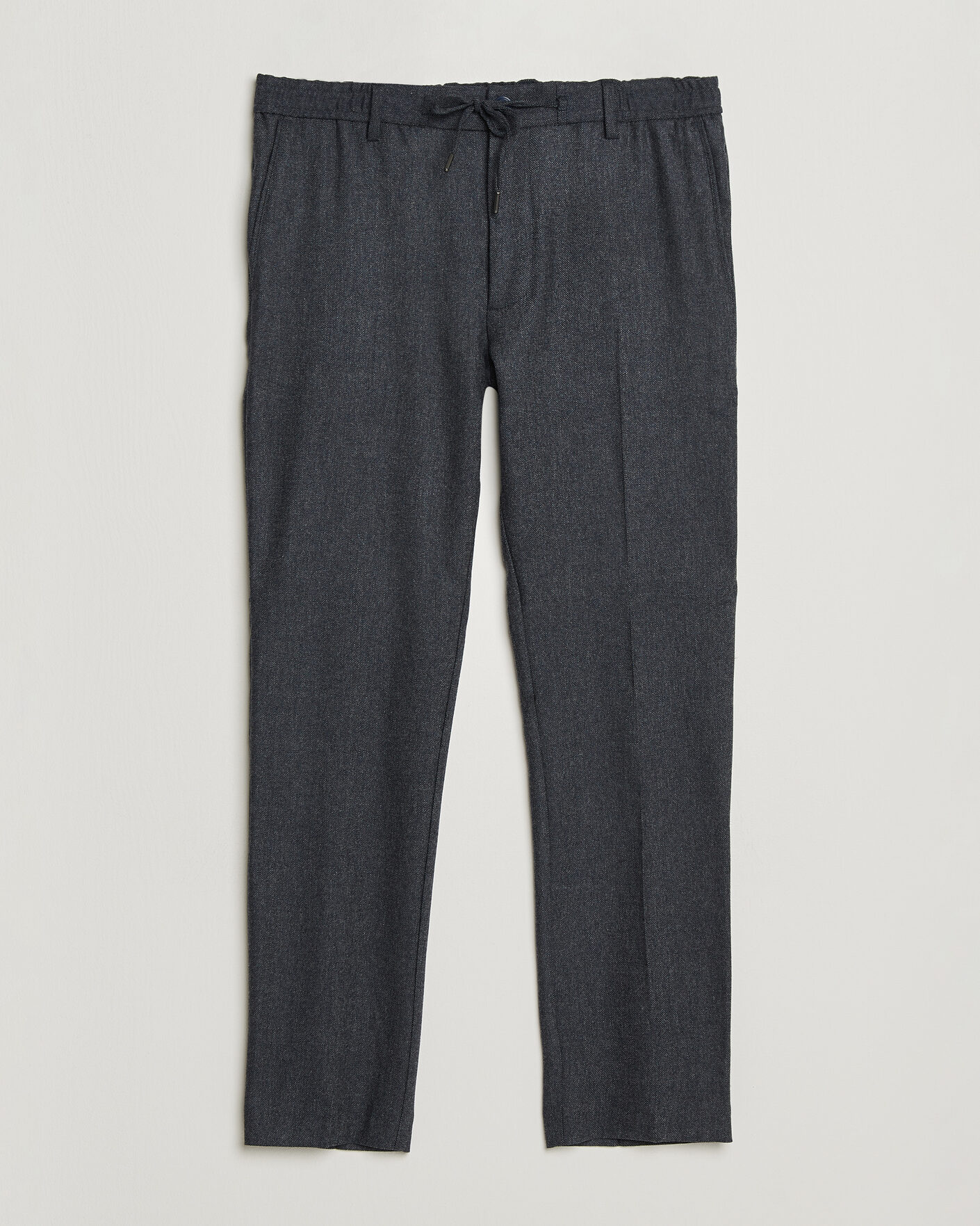 Homme | Pantalons | BOSS BLACK | Kane Brushed Drawstring Trousers Dark Blue