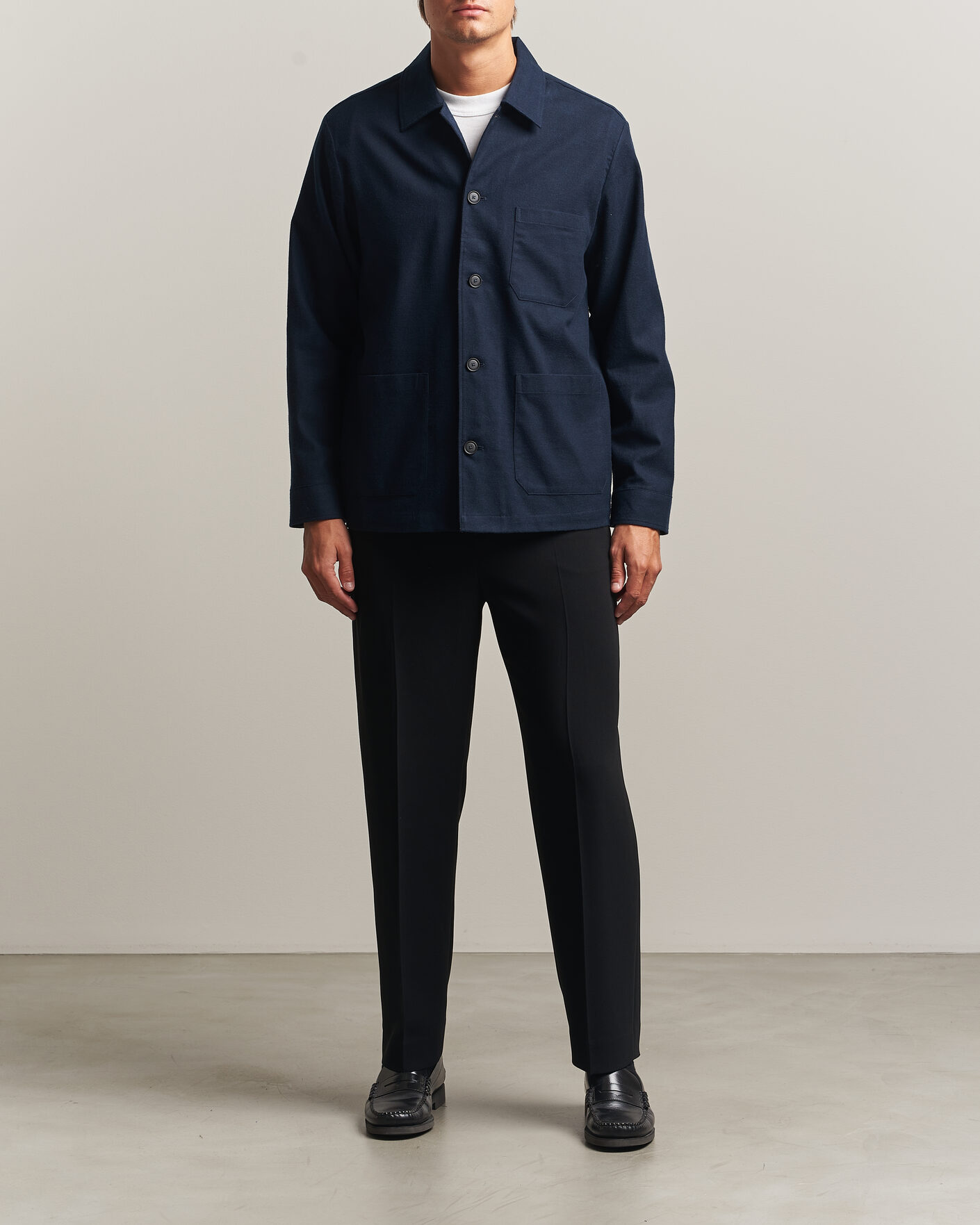 Homme | Chemises | BOSS BLACK | Cai Cotton Overshirt Dark Blue