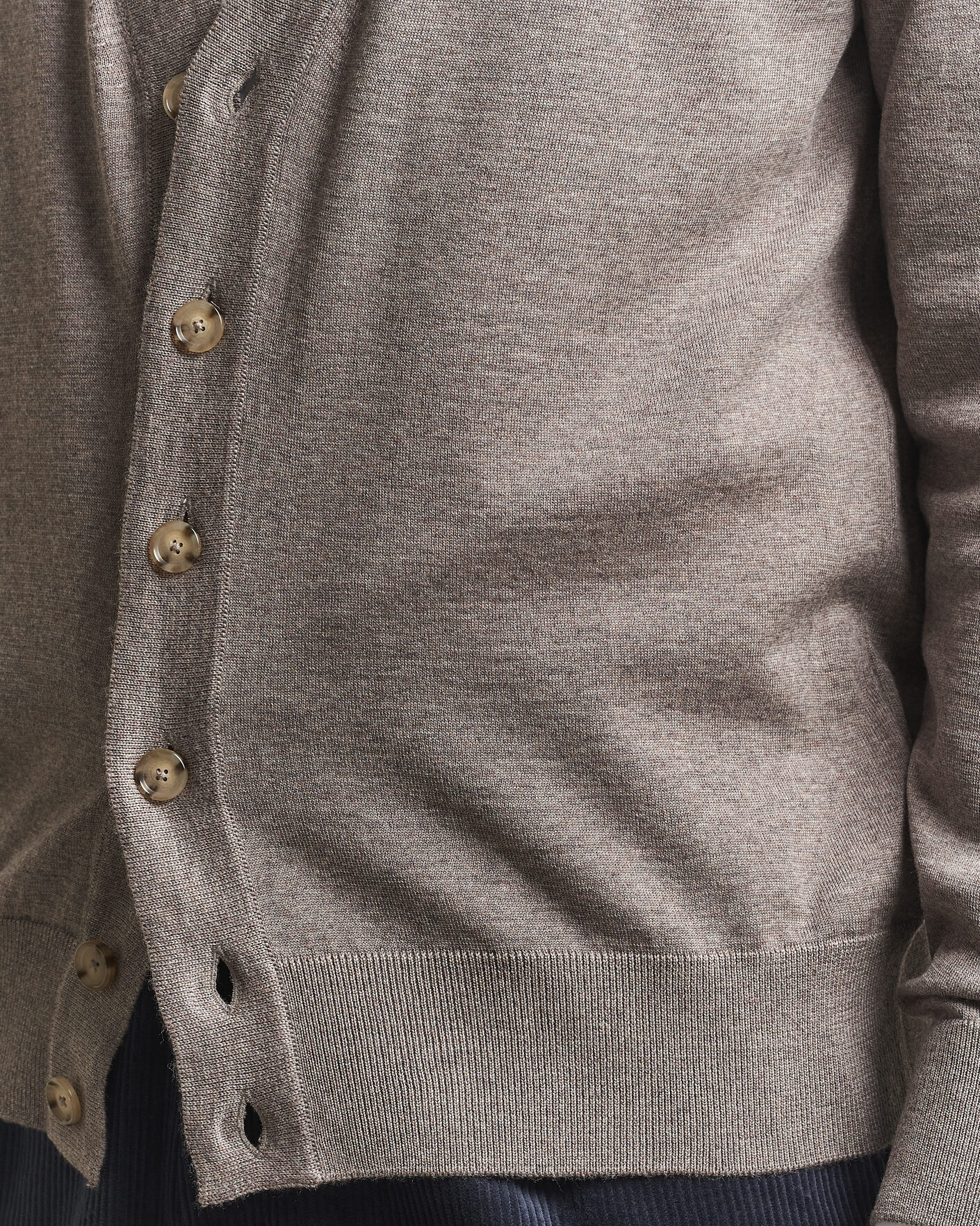 Homme | Pulls Et Tricots | BOSS BLACK | Mardon Wool Cardigan Open Brown