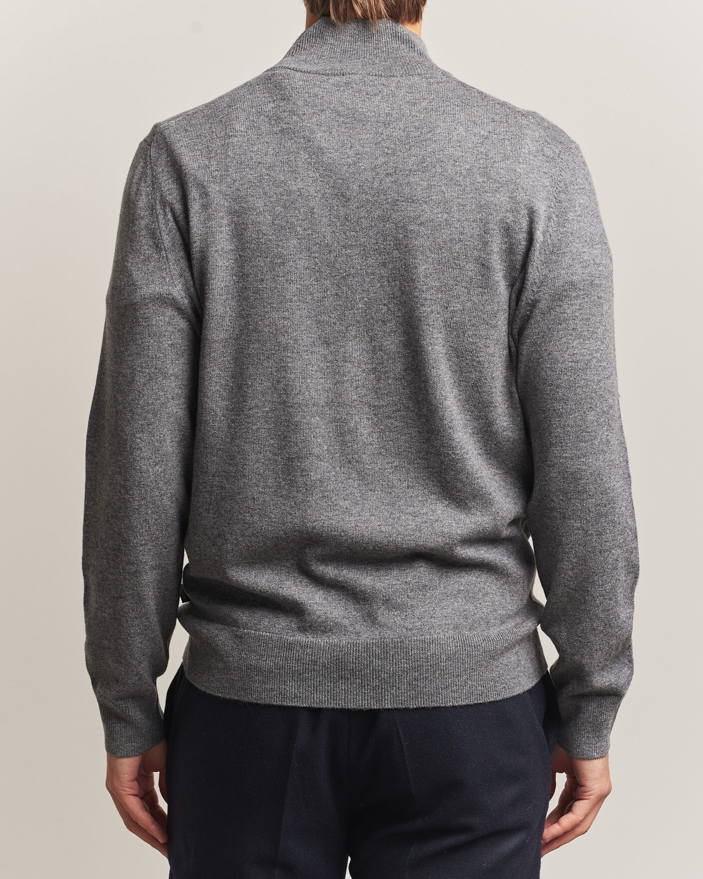 Homme | Pulls Et Tricots | BOSS BLACK | Hemarlo Wool/Cashmere Half Zip Medium Grey