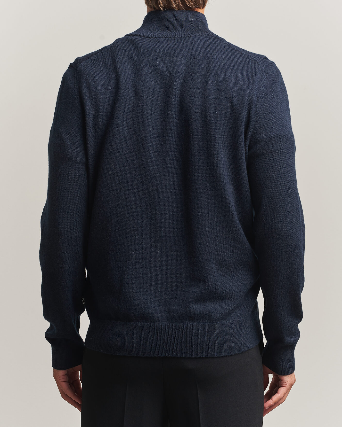 Homme | Pulls Et Tricots | BOSS BLACK | Hemarlo Wool/Cashmere Half Zip Dark Blue