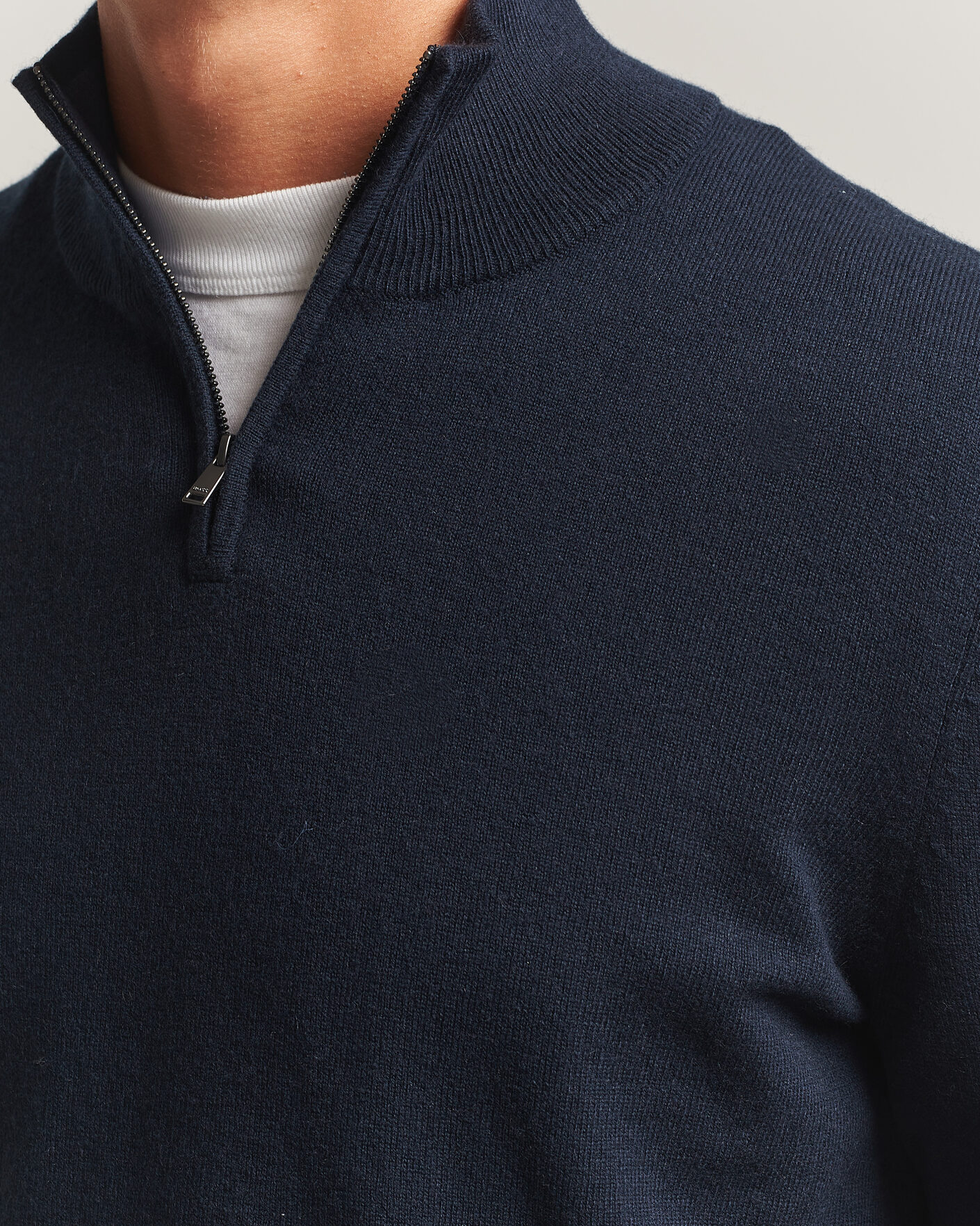 Homme | Pulls Et Tricots | BOSS BLACK | Hemarlo Wool/Cashmere Half Zip Dark Blue