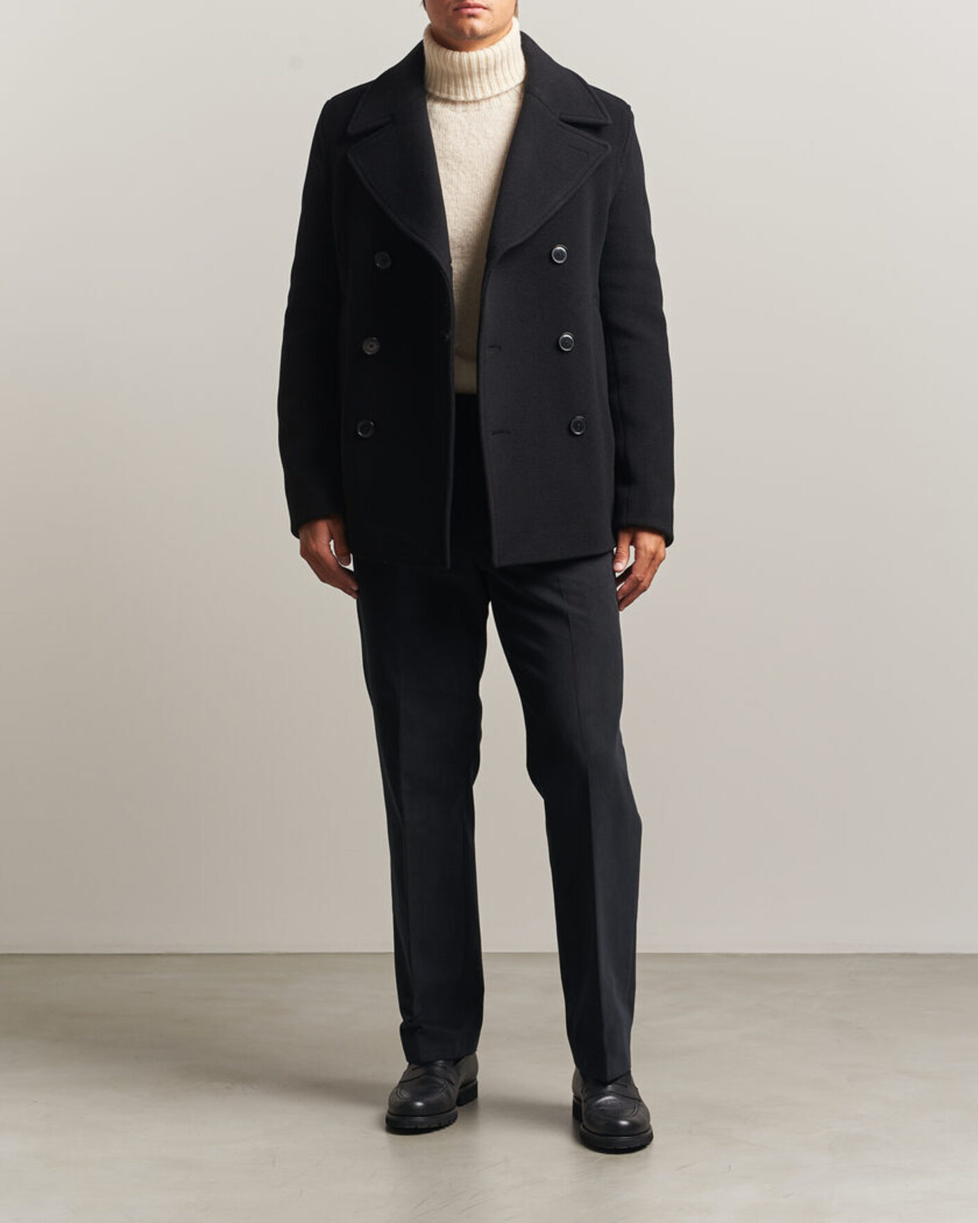 Homme | Manteaux Et Vestes | BOSS BLACK | Hyde Wool Peacoat Black