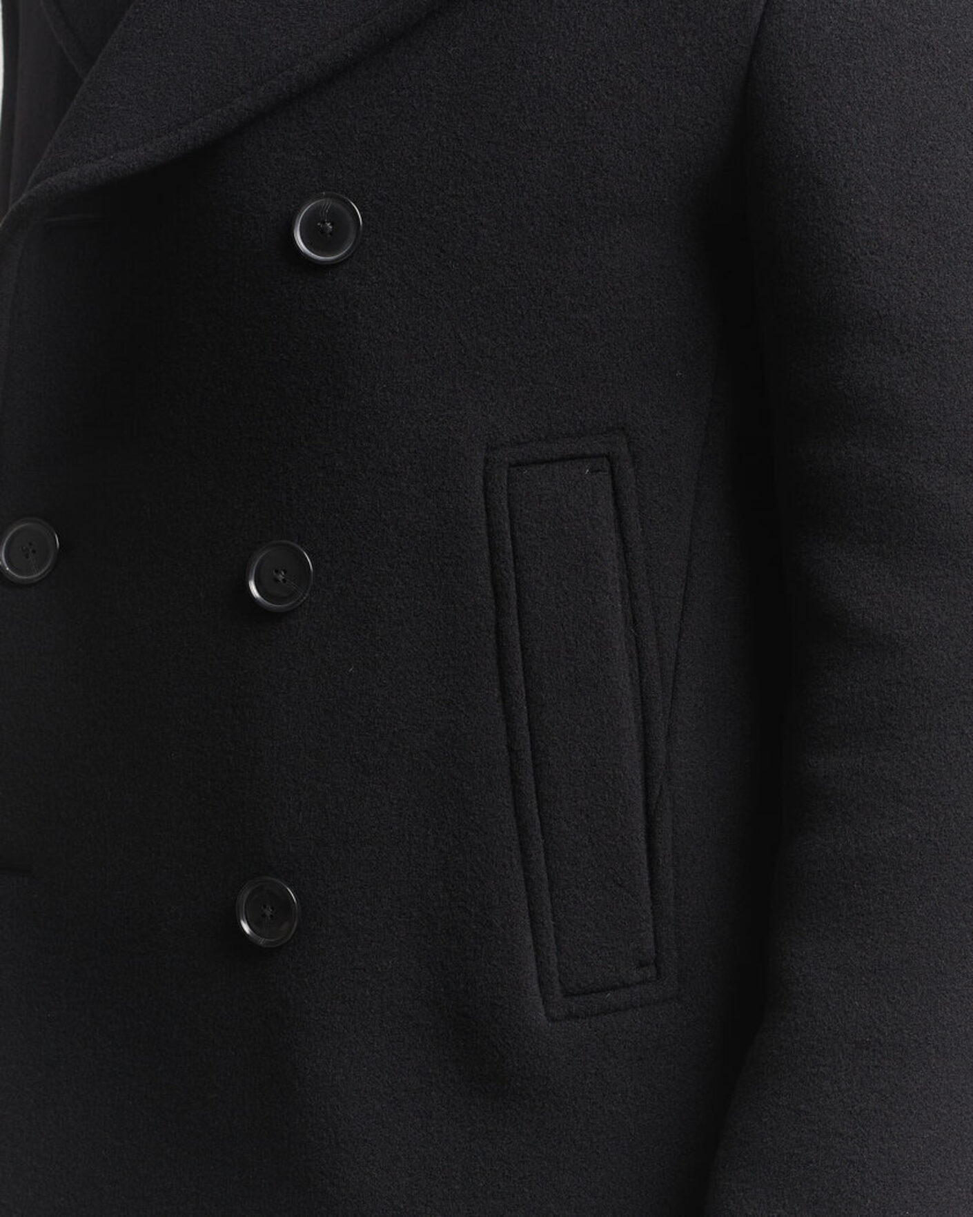 Homme | Manteaux Et Vestes | BOSS BLACK | Hyde Wool Peacoat Black