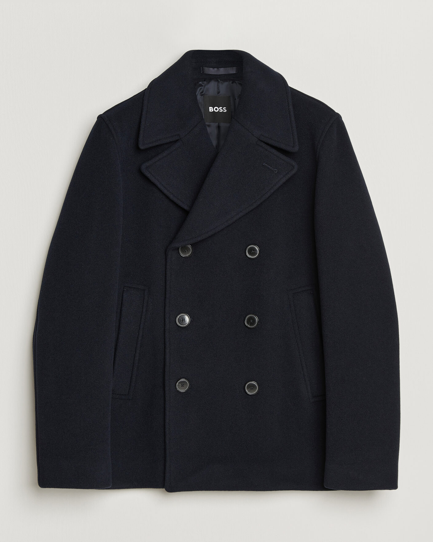 Homme | Manteaux Et Vestes | BOSS BLACK | Hyde Wool Peacoat Dark Blue