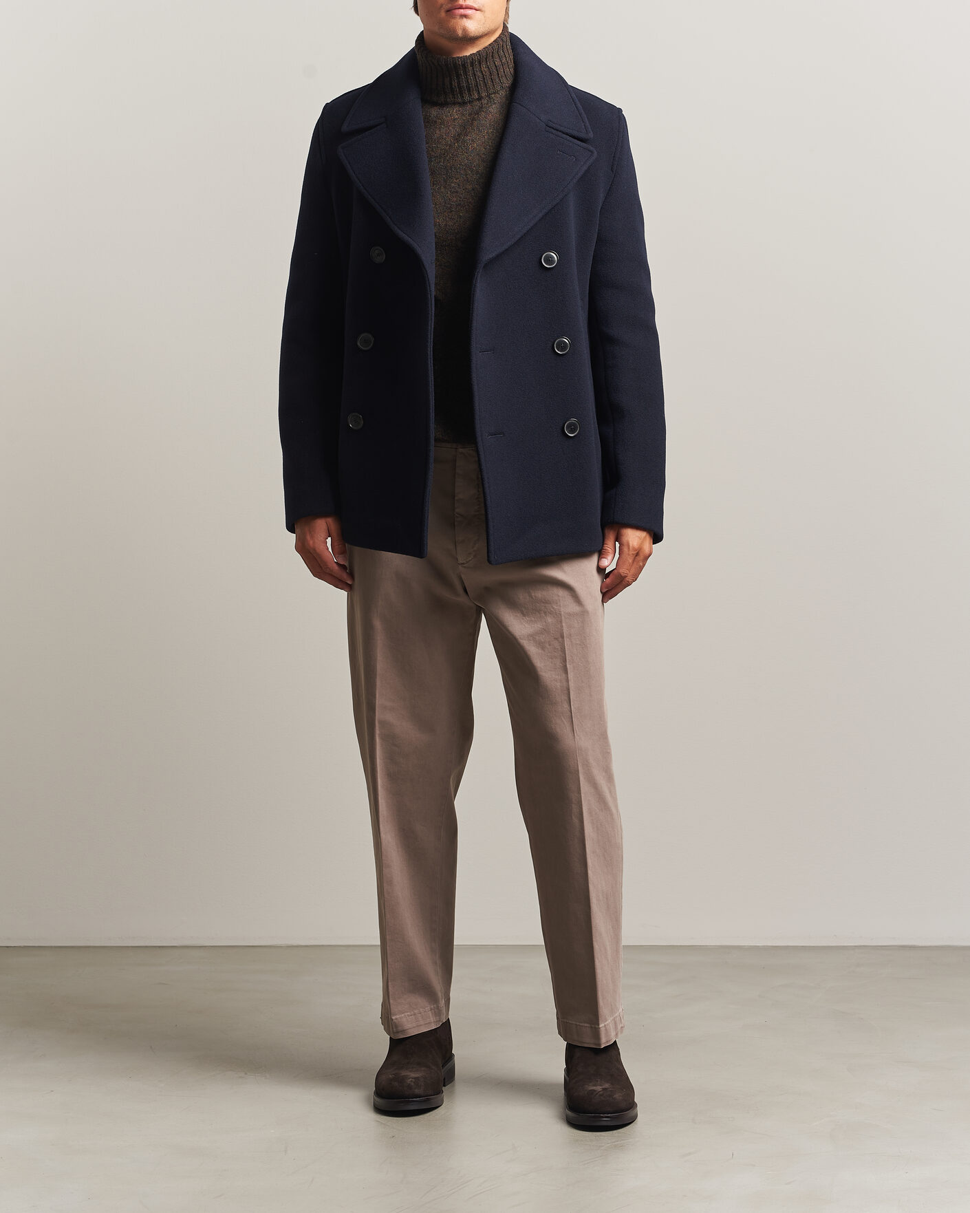 Homme | Manteaux Et Vestes | BOSS BLACK | Hyde Wool Peacoat Dark Blue