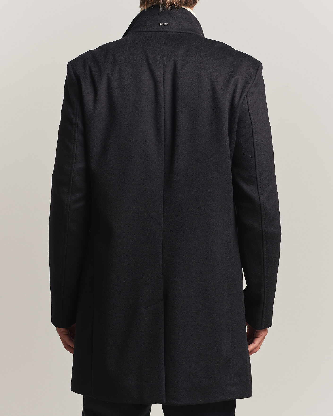 Homme | Manteaux Et Vestes | BOSS BLACK | Hyde Wool Stand Up Collar Coat Black