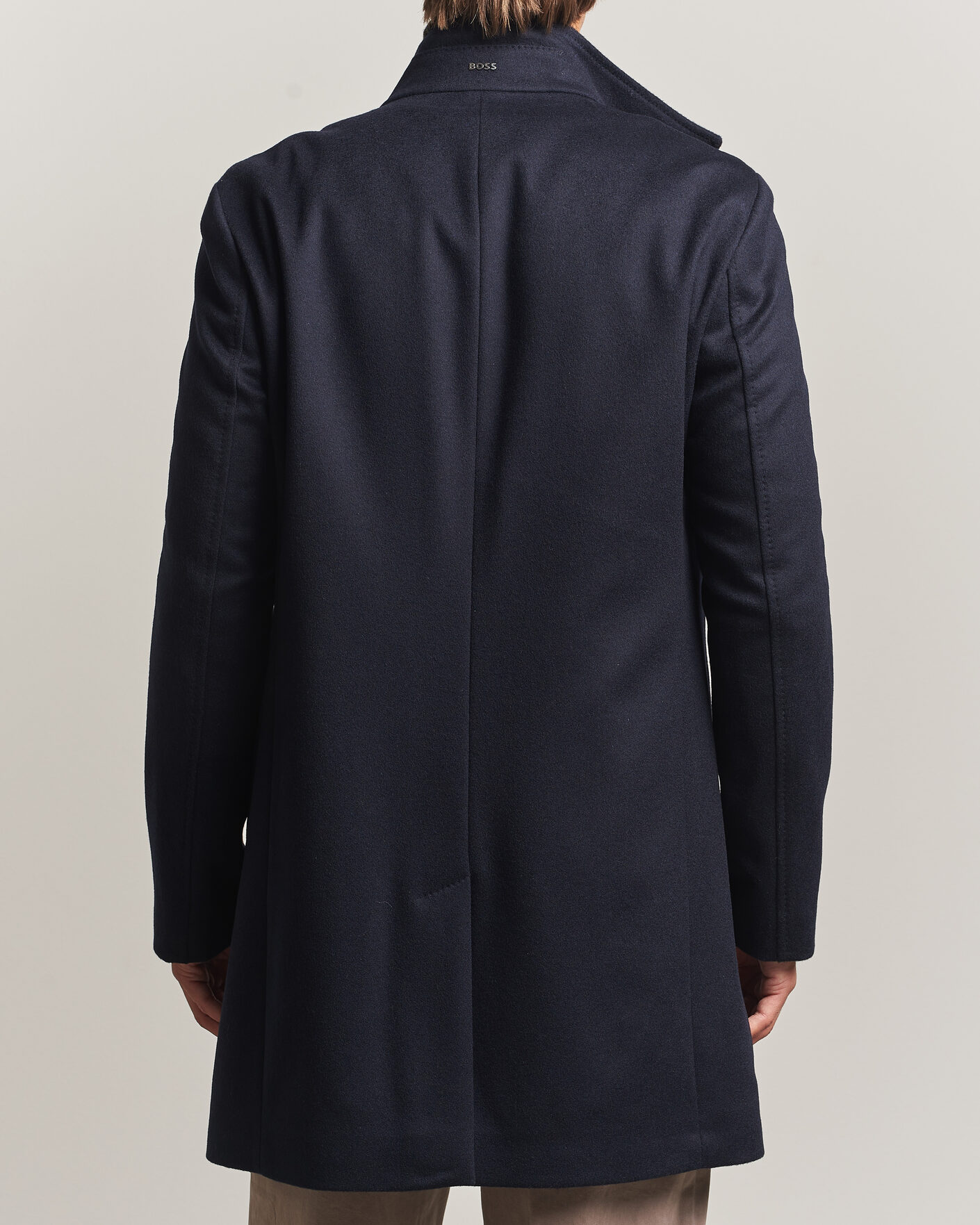 Homme | Manteaux Et Vestes | BOSS BLACK | Hyde Wool Stand Up Collar Coat Dark Blue