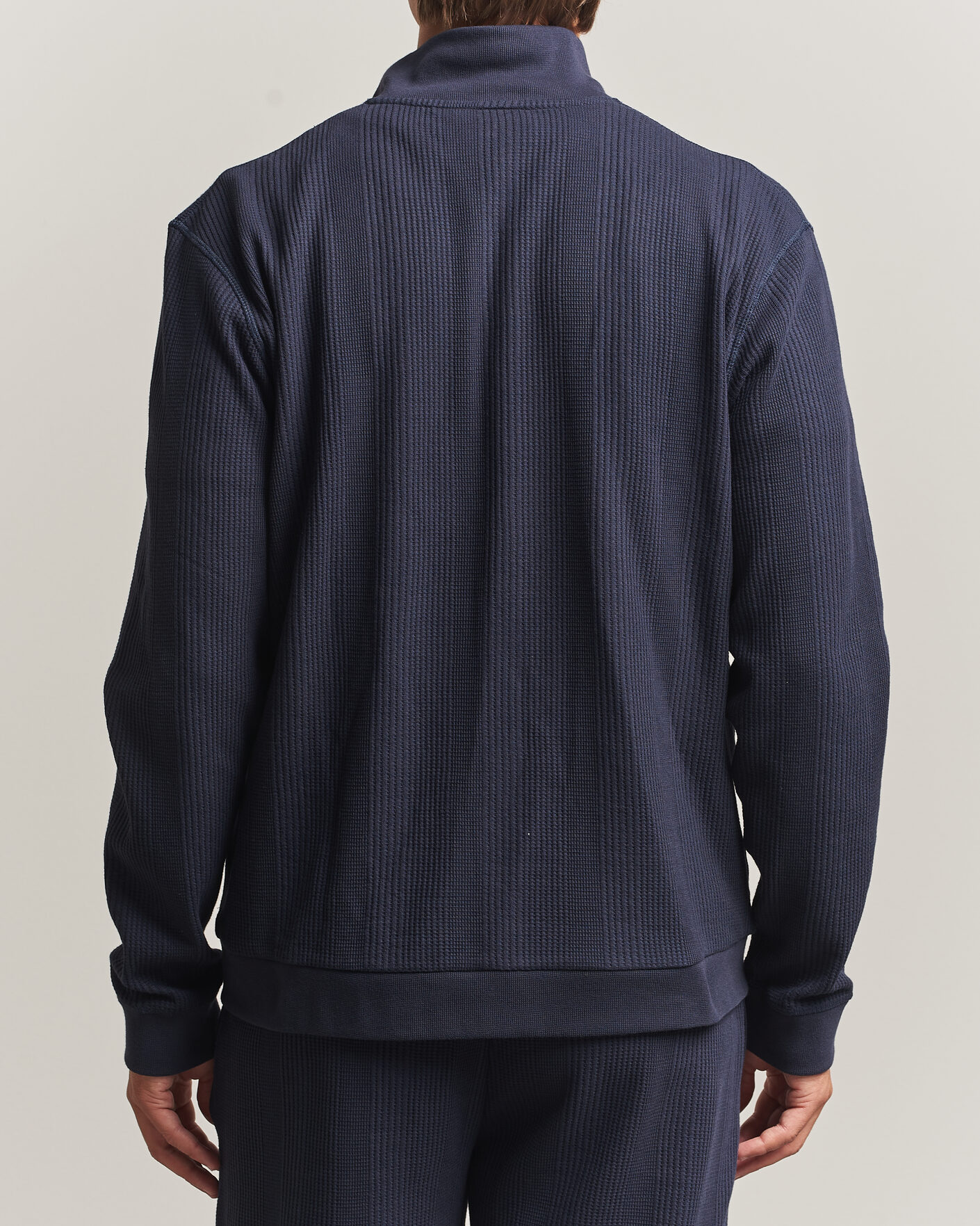 Homme | Pulls Et Tricots | BOSS BLACK | Structured Loungewear Full Zip Dark Blue