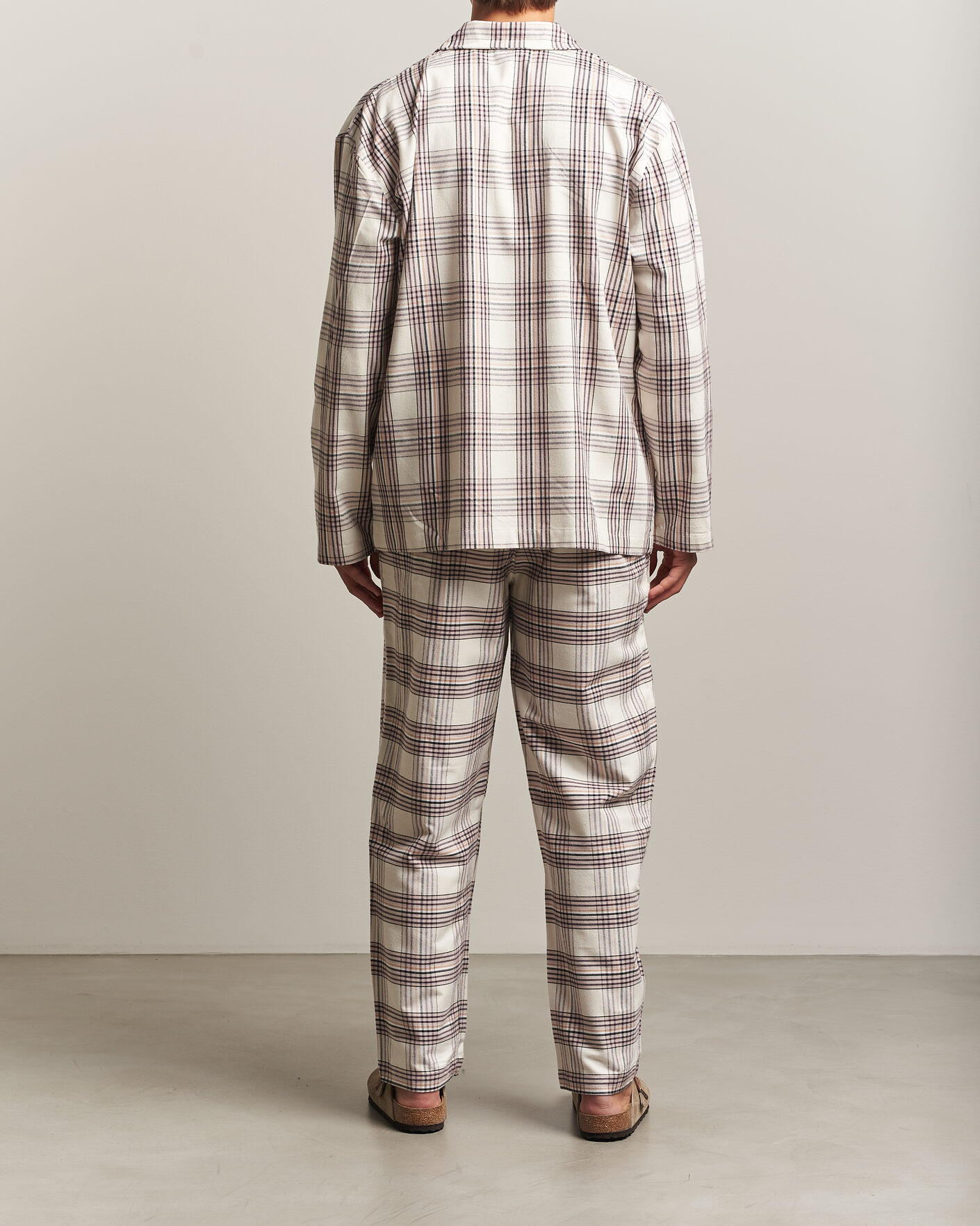 Homme | Peignoirs Et Pyjamas | BOSS BLACK | Checked Flannel Pyjama Set Open White