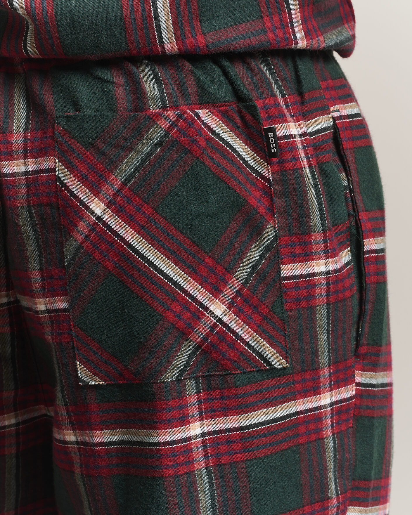Homme | Peignoirs Et Pyjamas | BOSS BLACK | Checked Flannel Pyjama Set Open Red