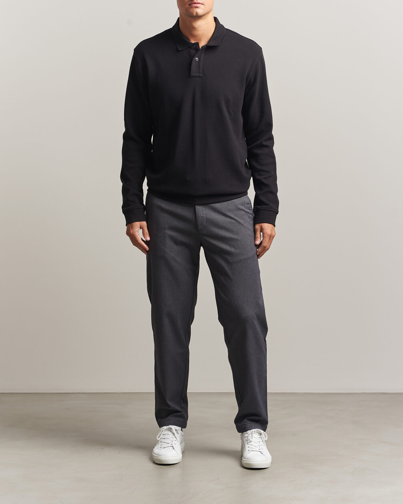 Homme | Pantalons | BOSS ORANGE | Tapered Fit Drawstring Chino Dark Grey