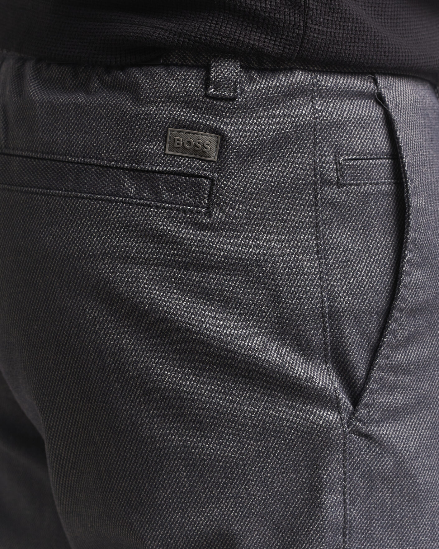 Homme | Pantalons | BOSS ORANGE | Tapered Fit Drawstring Chino Dark Grey