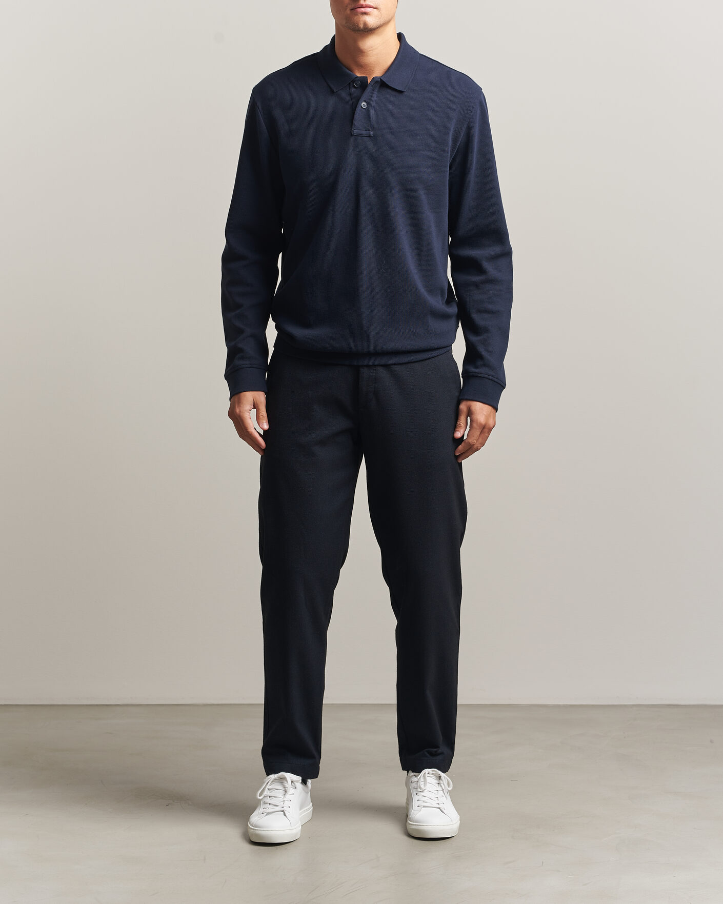 Homme | Pantalons | BOSS ORANGE | Tapered Fit Drawstring Chino Dark Blue