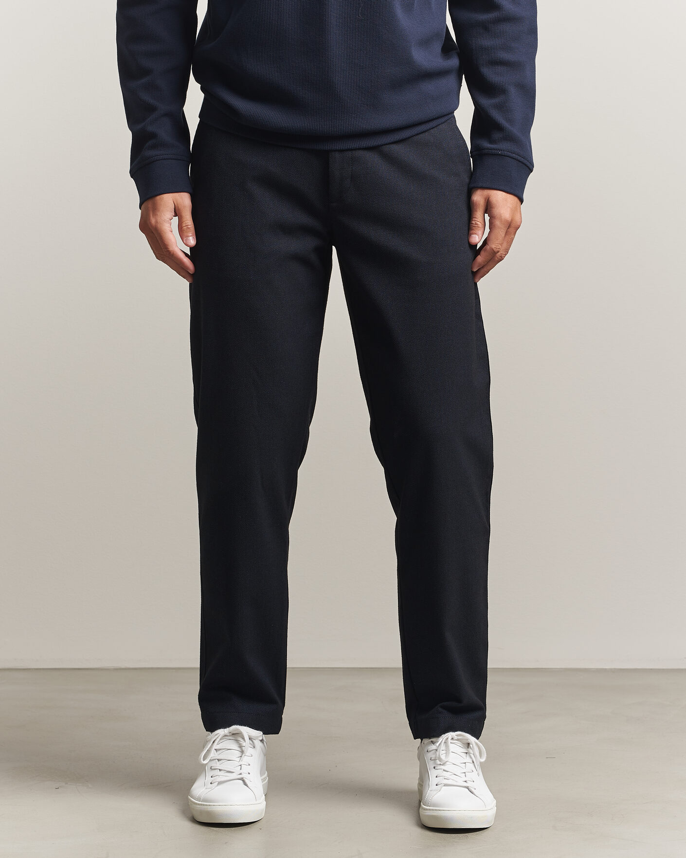 Homme | Pantalons | BOSS ORANGE | Tapered Fit Drawstring Chino Dark Blue
