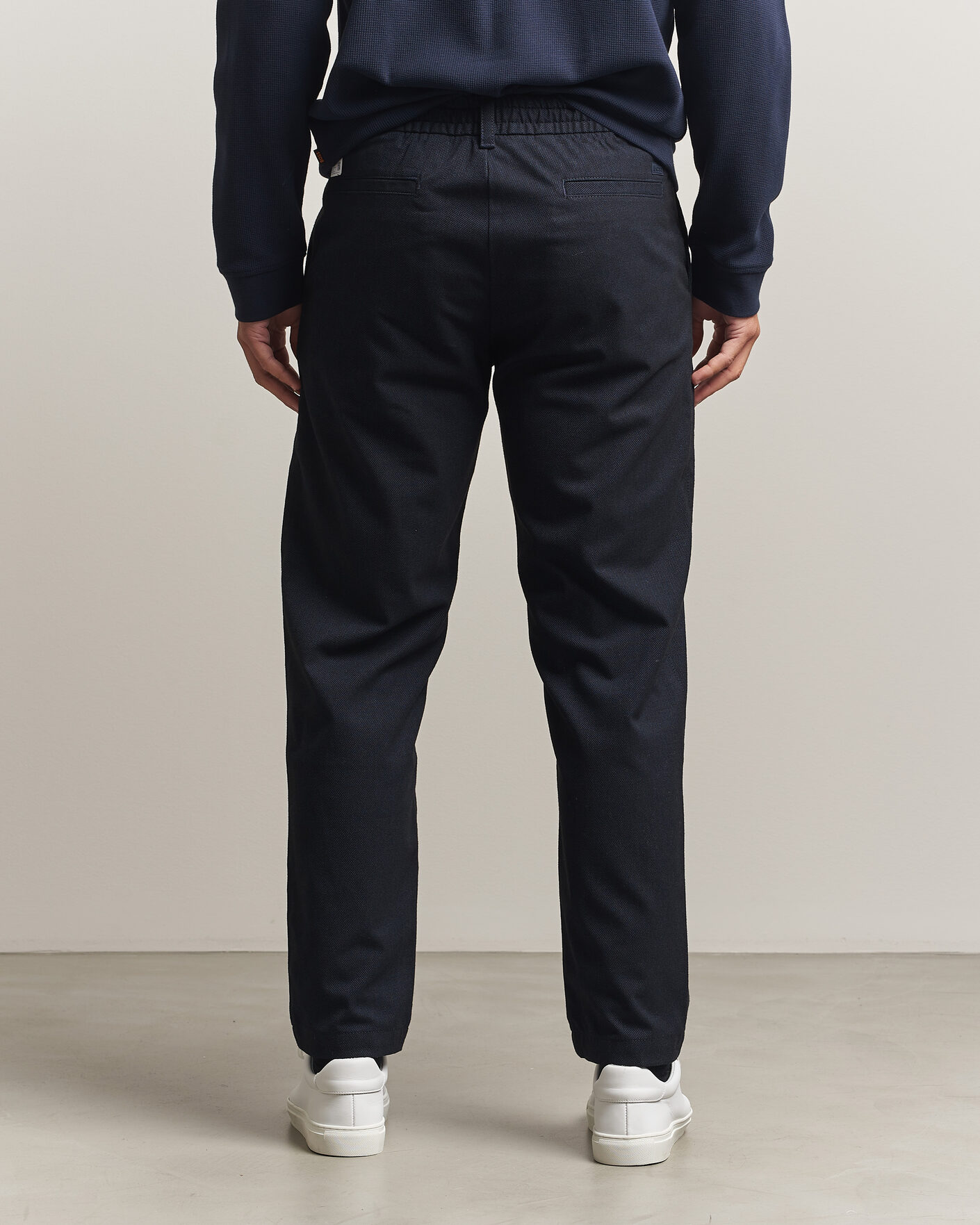 Homme | Pantalons | BOSS ORANGE | Tapered Fit Drawstring Chino Dark Blue