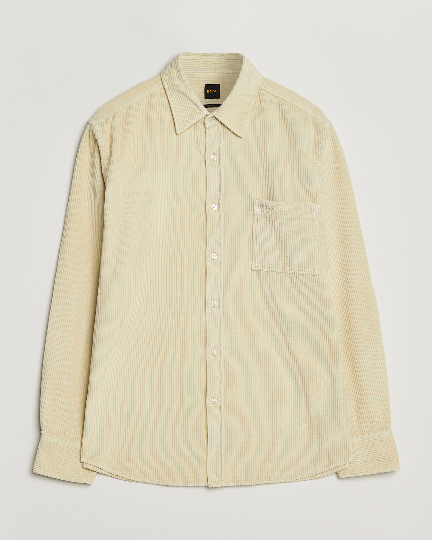 Homme | Chemises | BOSS ORANGE | Relegant Corduroy Shirt Light Beige