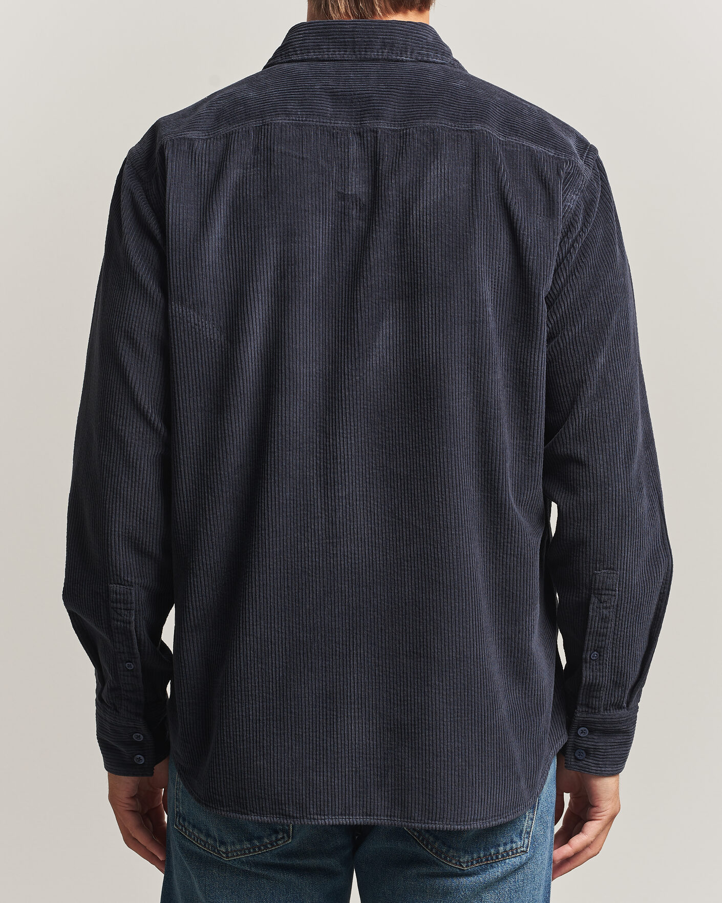 Homme | Chemises | BOSS ORANGE | Relegant Corduroy Shirt Dark Blue