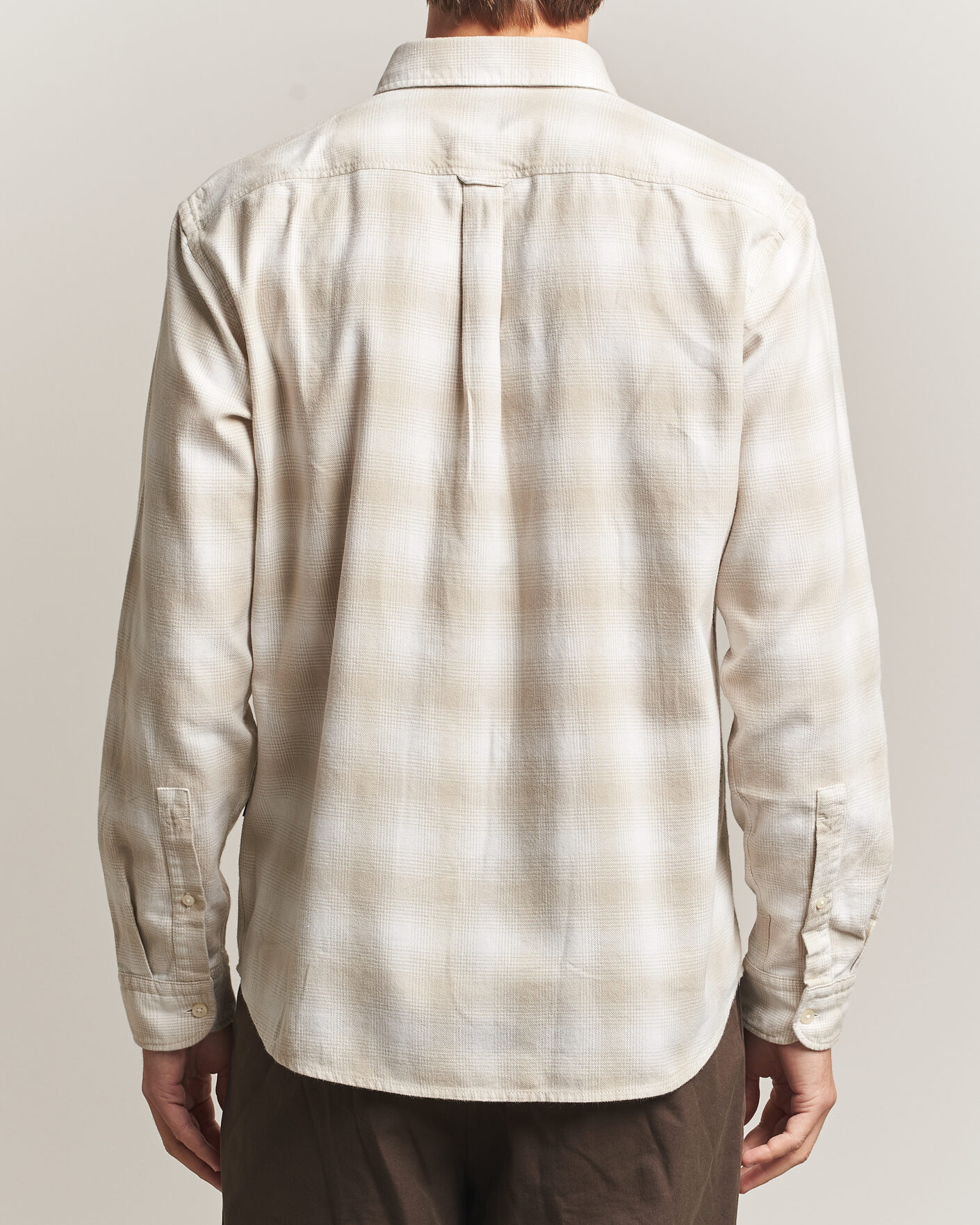 Homme | Chemises | BOSS ORANGE | Rickert Brushed Cotton Checked Shirt Light Beige