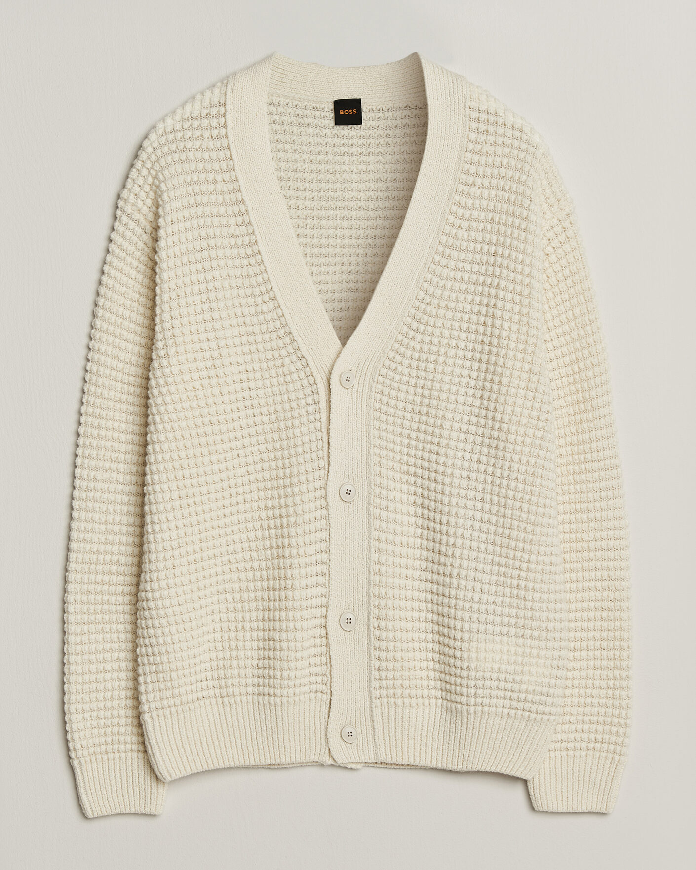 Homme | Pulls Et Tricots | BOSS ORANGE | Korsico Wool Knitted Cardigan Open White