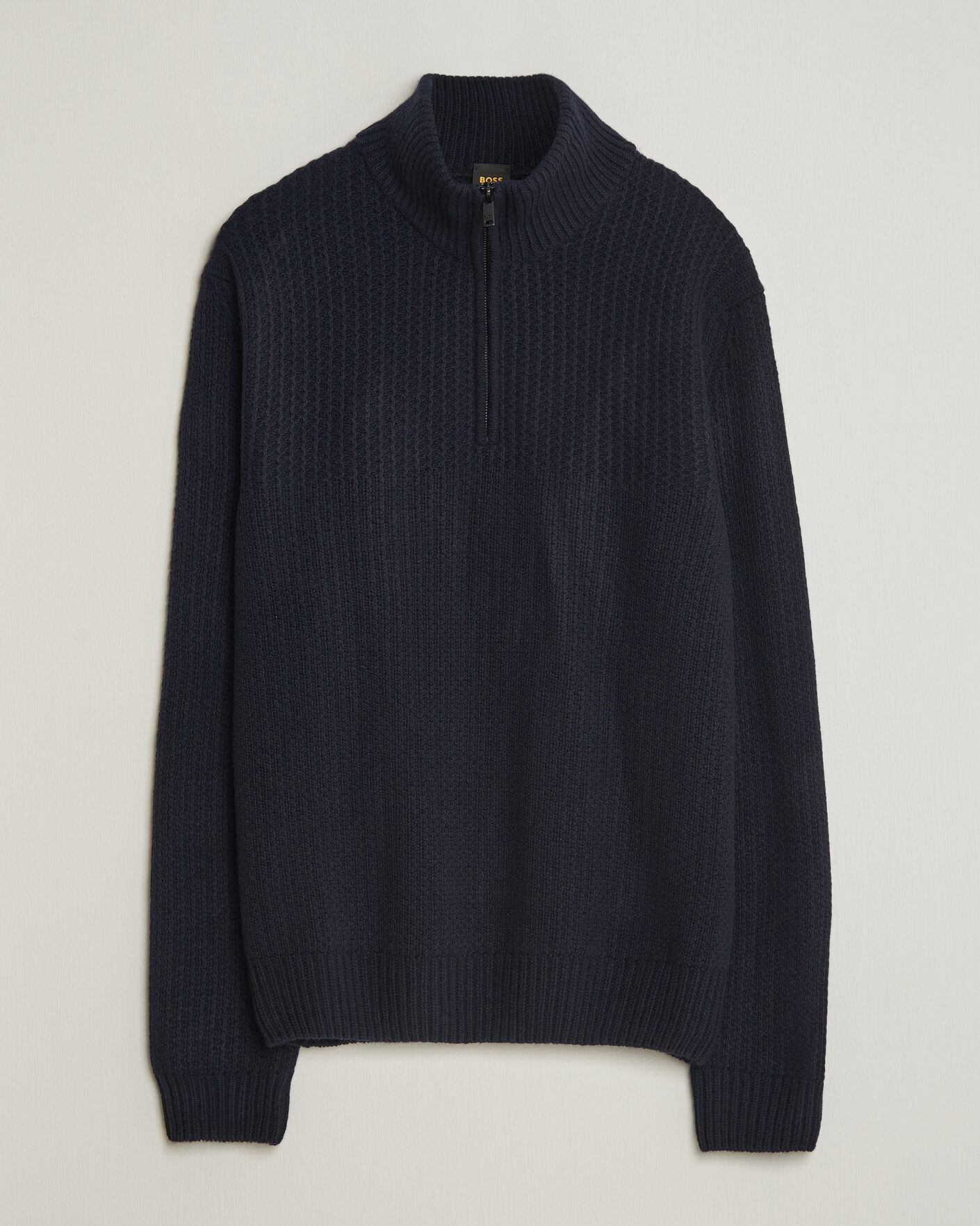Homme | Pulls Et Tricots | BOSS ORANGE | Kenter Wool Knitted Half Zip Dark Blue