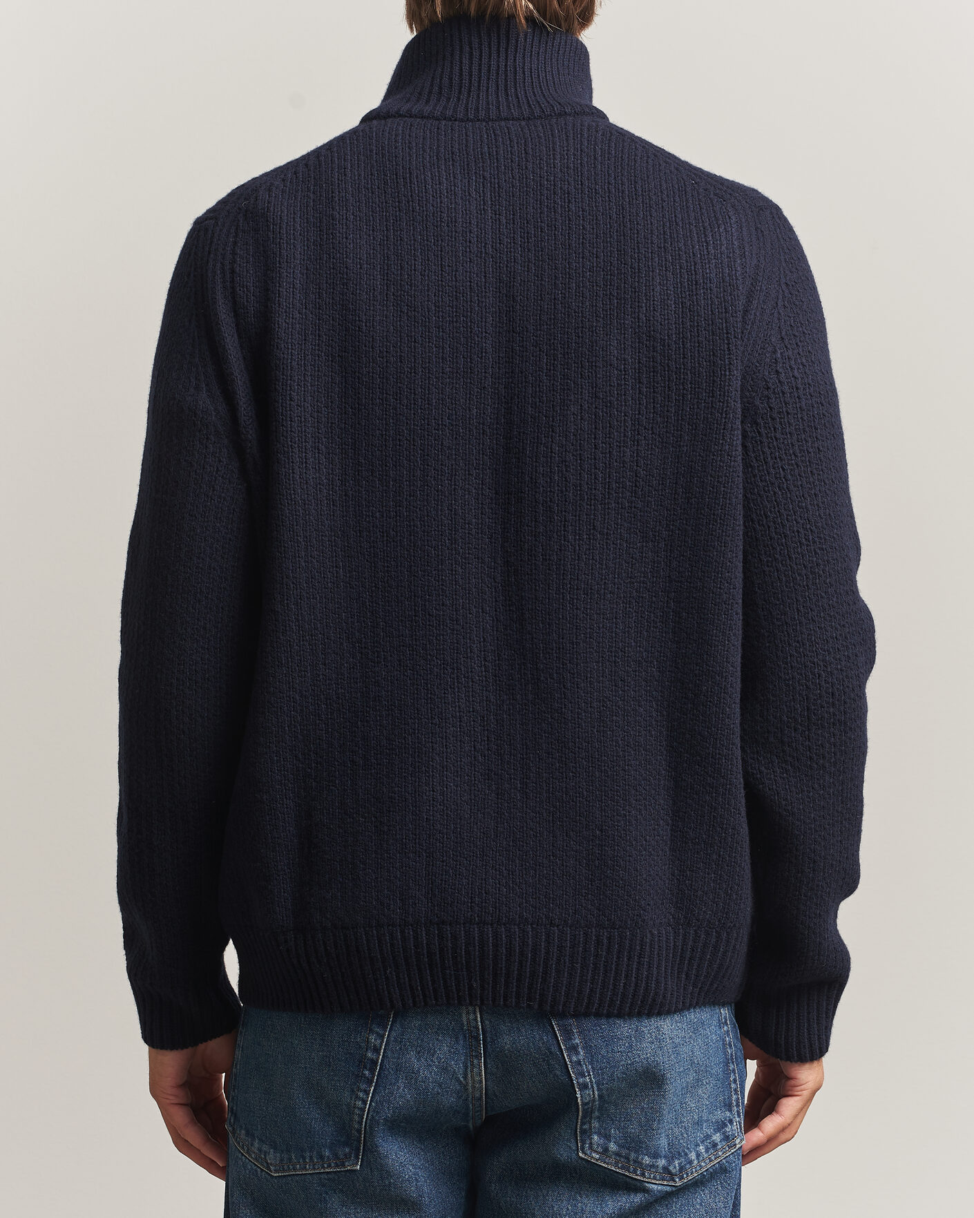 Homme | Pulls Et Tricots | BOSS ORANGE | Kenter Wool Knitted Half Zip Dark Blue
