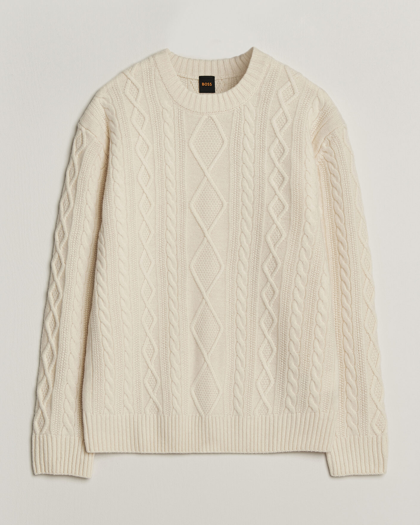 Homme | Pulls Et Tricots | BOSS ORANGE | Atreccio Wool Structured Knitted Sweater Open White
