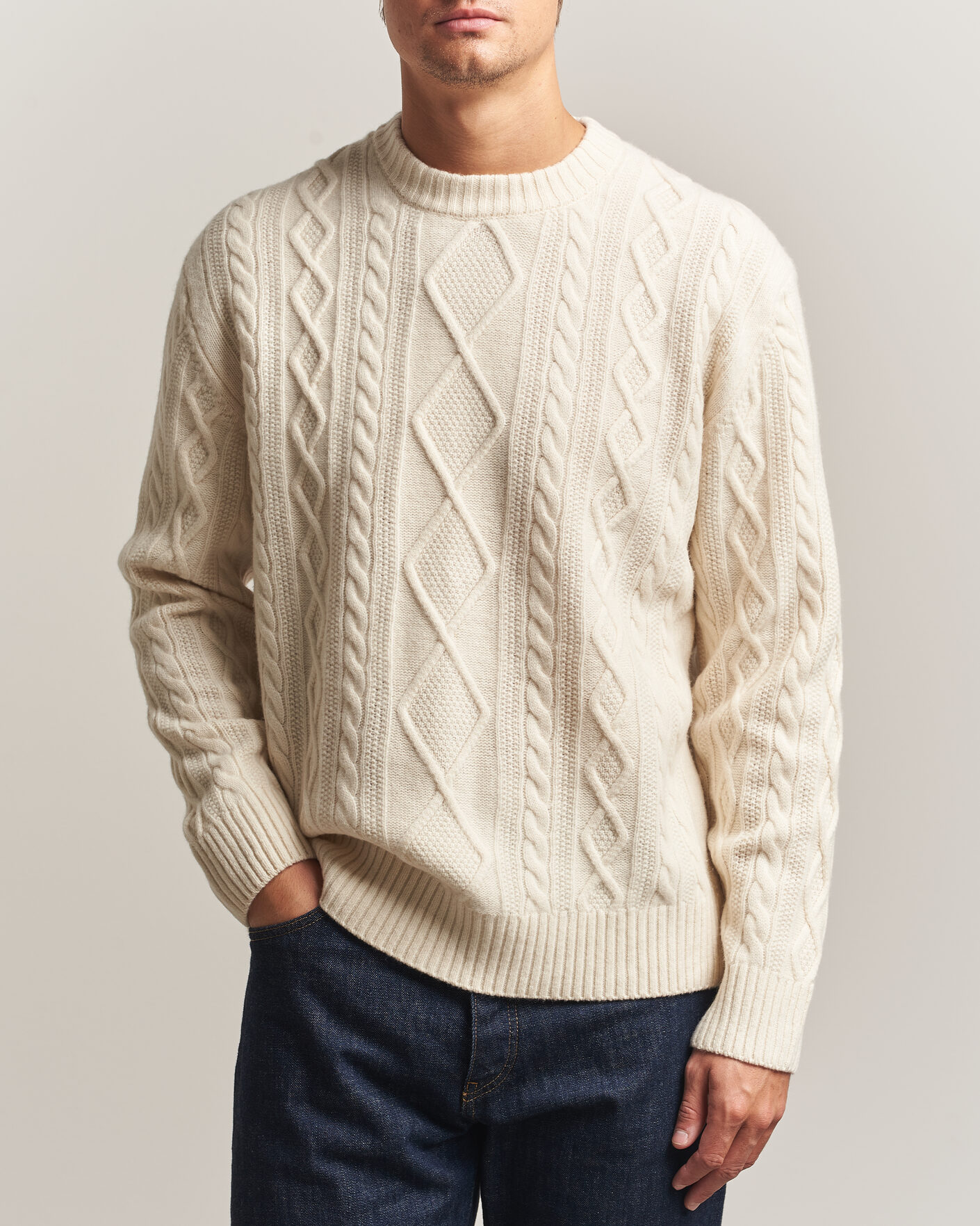 Homme | Pulls Et Tricots | BOSS ORANGE | Atreccio Wool Structured Knitted Sweater Open White