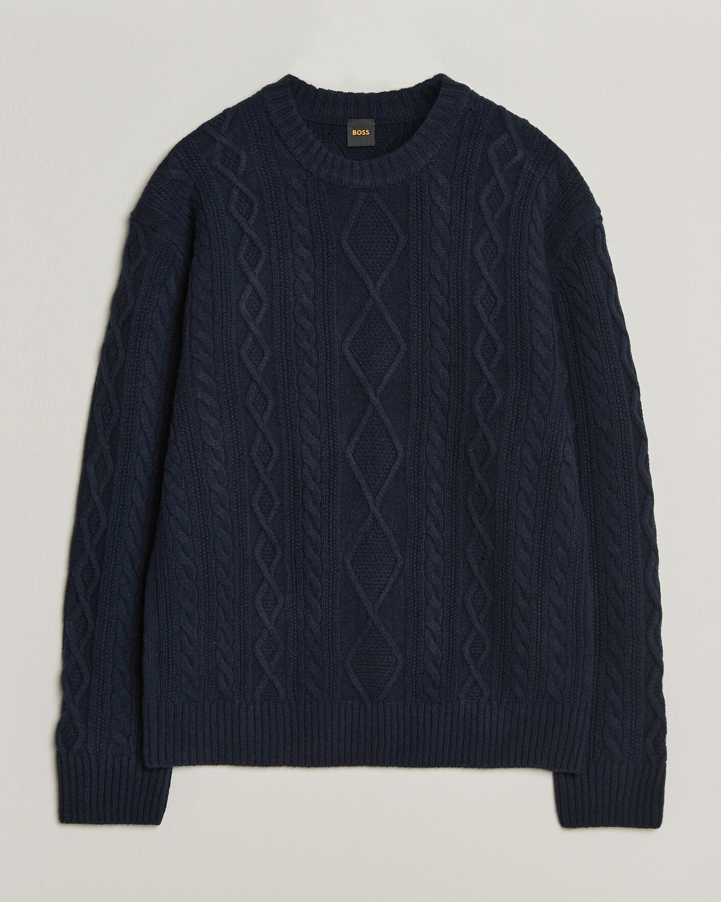 Homme | Pulls Et Tricots | BOSS ORANGE | Atreccio Wool Structured Knitted Sweater Dark Blue
