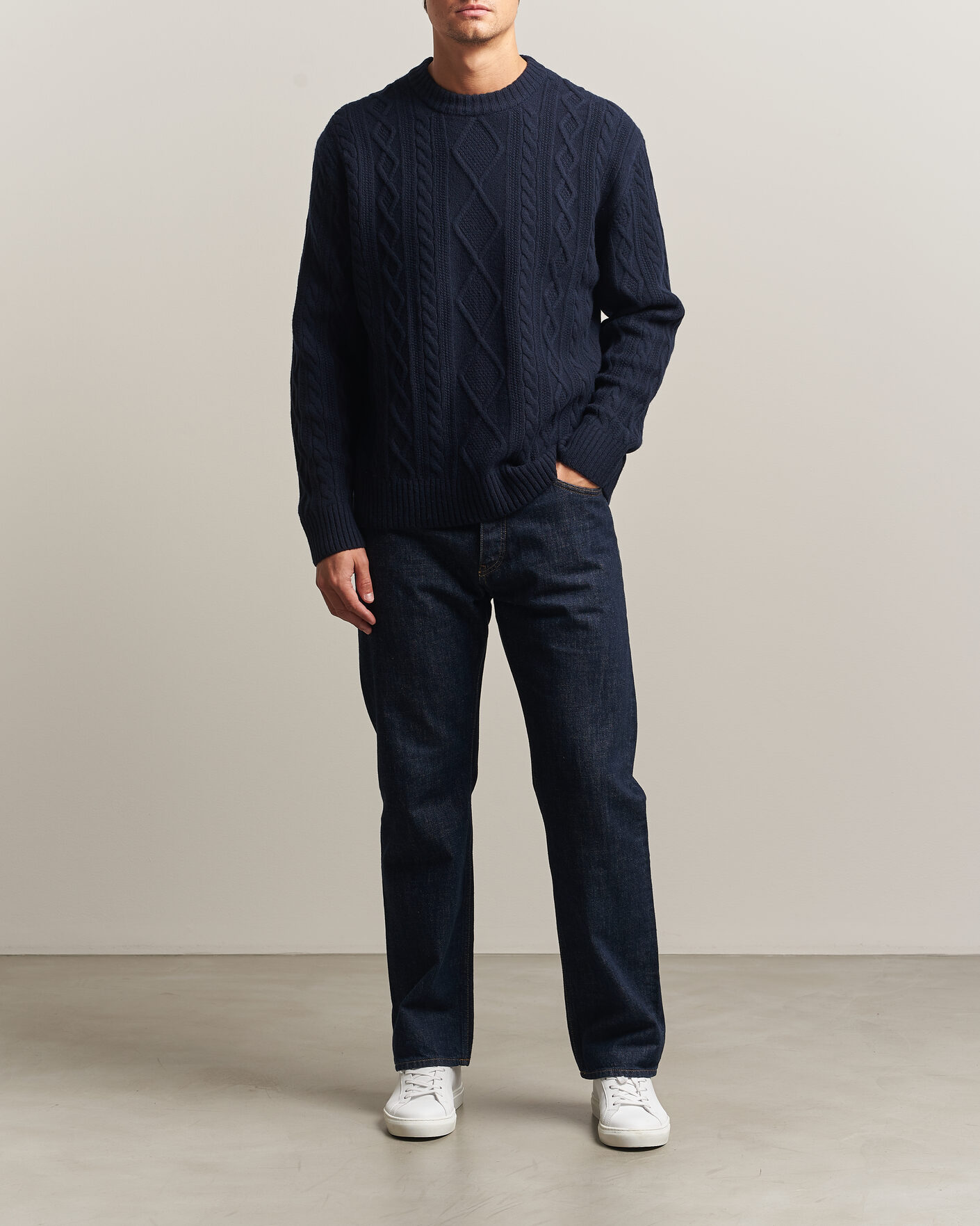 Homme | Pulls Et Tricots | BOSS ORANGE | Atreccio Wool Structured Knitted Sweater Dark Blue