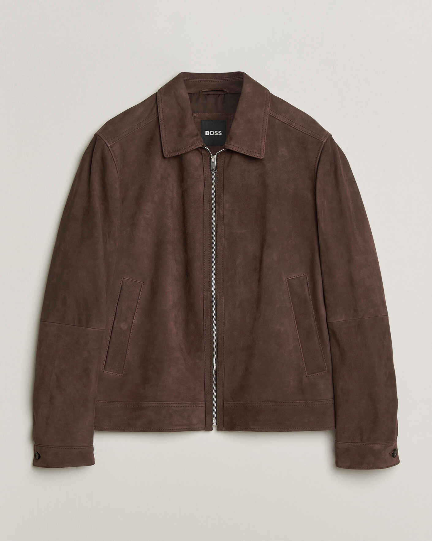Homme | Manteaux Et Vestes | BOSS BLACK | Malbano Suede Jacket Dark Brown