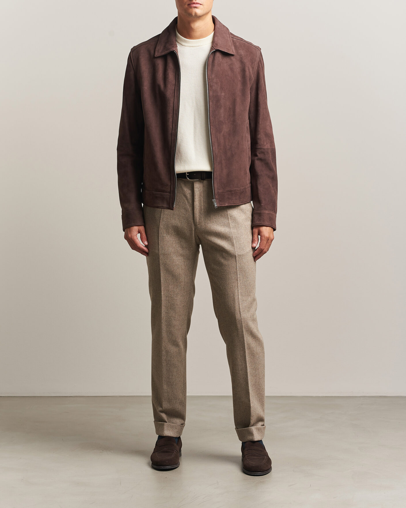 Homme | Manteaux Et Vestes | BOSS BLACK | Malbano Suede Jacket Dark Brown