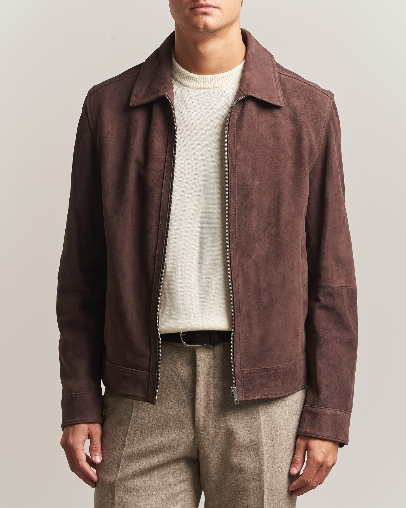 Homme | Manteaux Et Vestes | BOSS BLACK | Malbano Suede Jacket Dark Brown